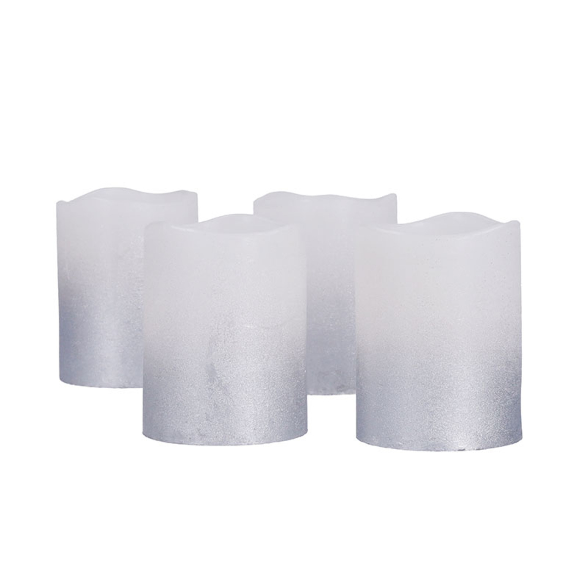 Levně Solight sada LED svíček s časovačem, 4x svíčka, 6,5cm, stříbrná barva, 4xCR2032 součástí 1V284