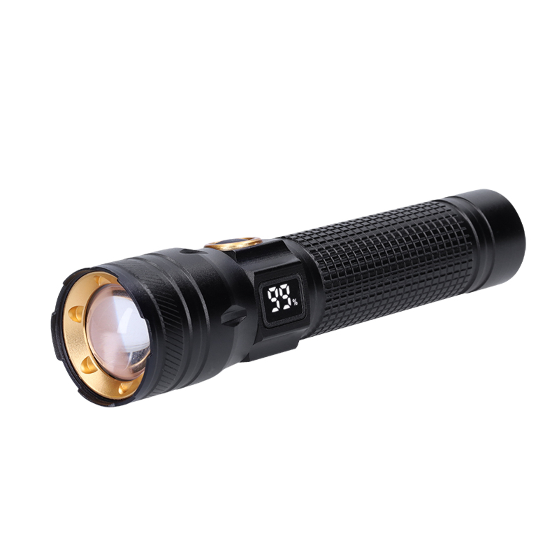 Levně Solight LED nabíjecí svítilna s displayem, 200lm, zoom, Li-Ion WN54