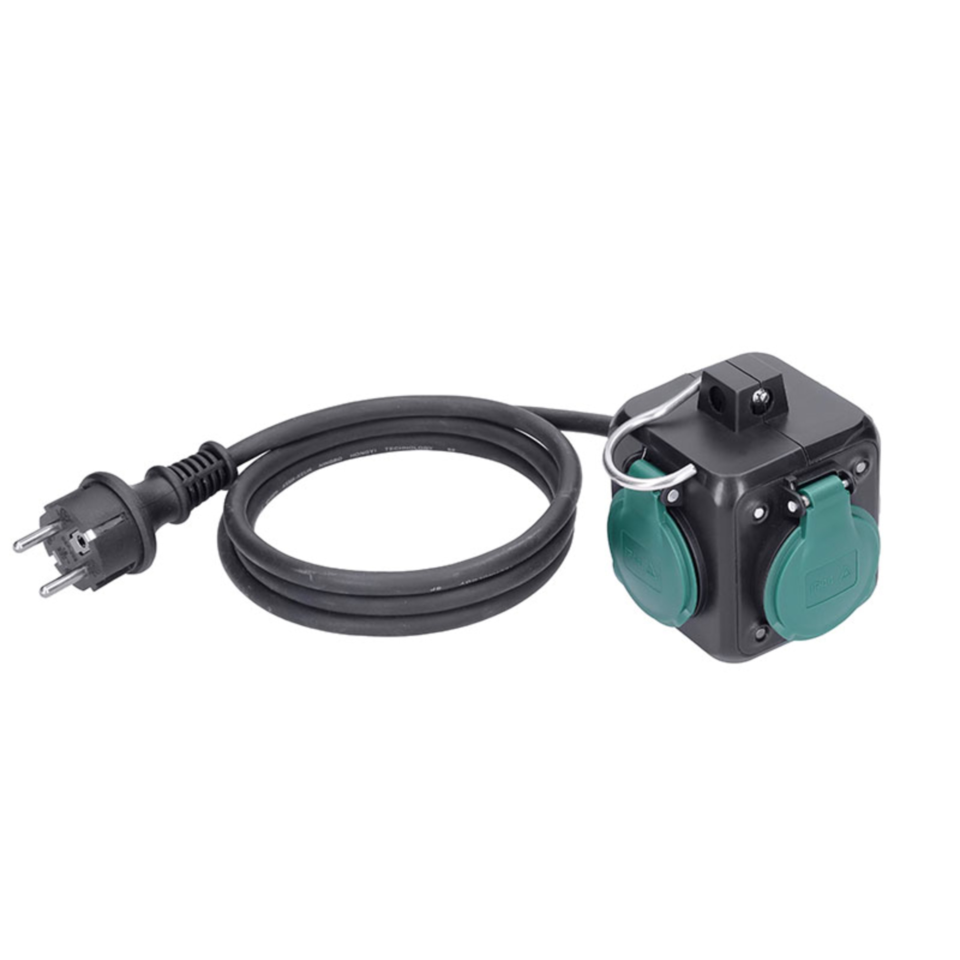 Levně Solight prodlužovací přívod kostka 3m, 3 zásuvky IP44, 3 x 1mm2, kabel guma H05RR-F PP325