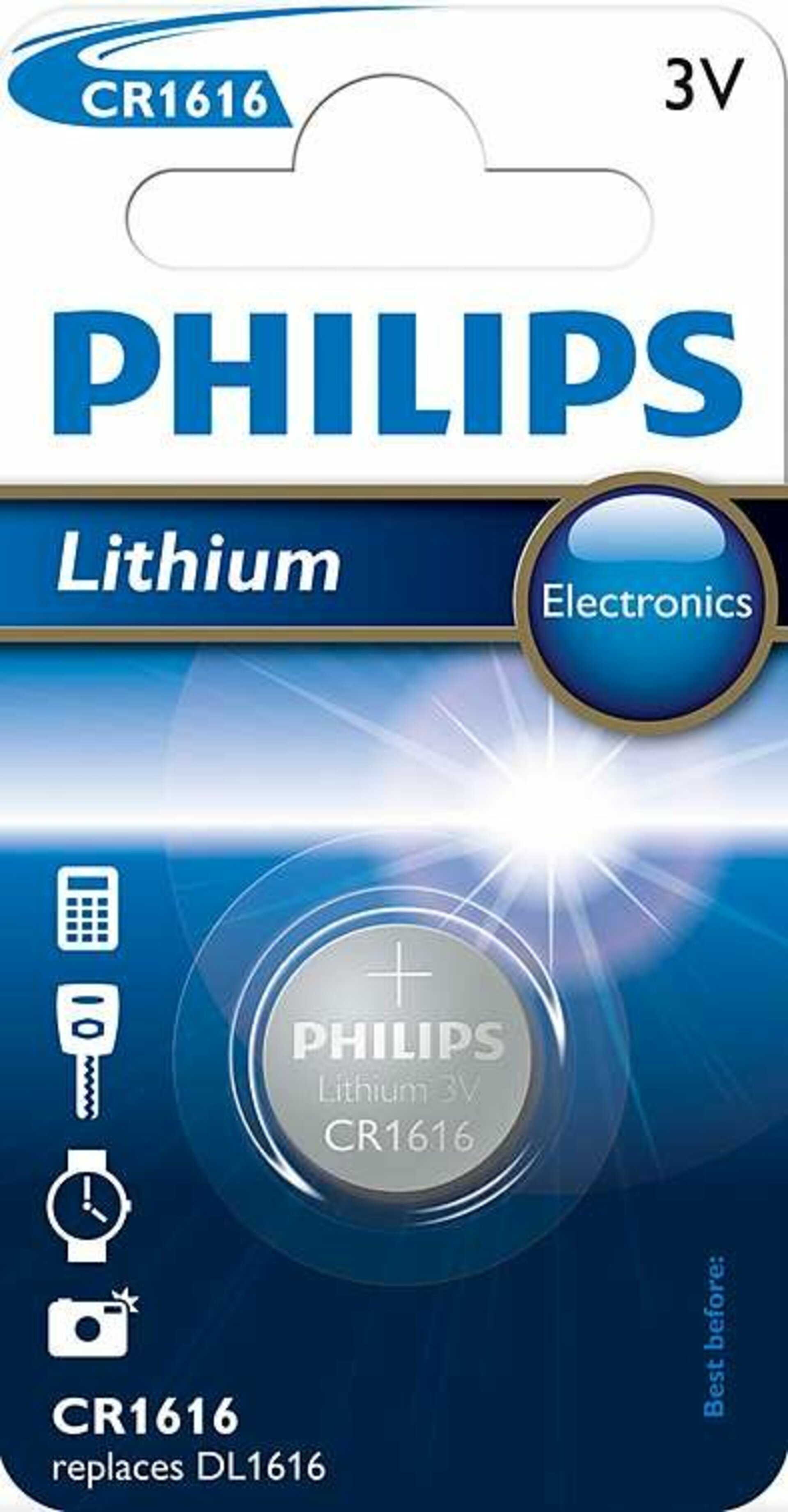 Levně Baterie lithiová 3V Philips CR1616