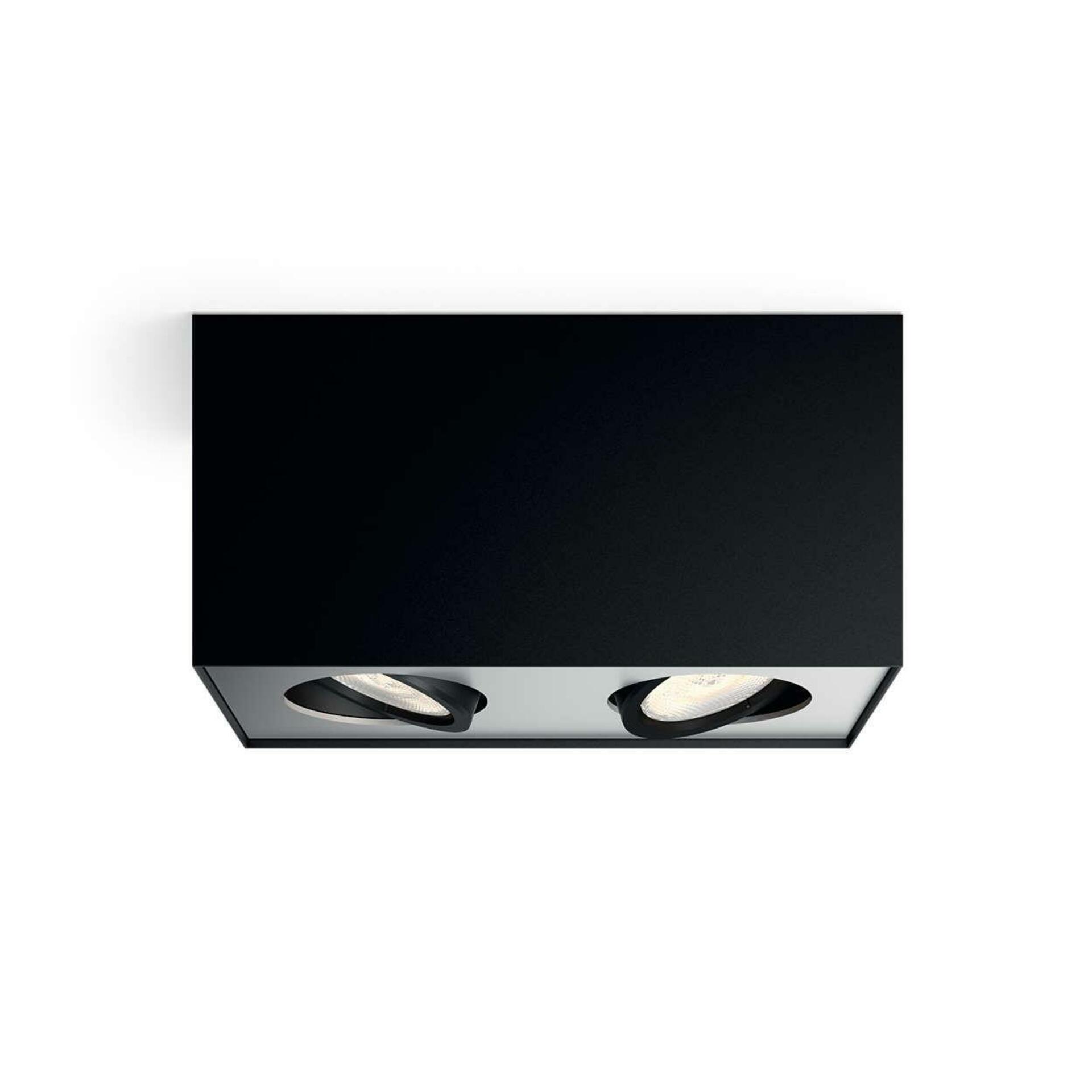 Levně LED Bodové svítidlo Philips Box 50492/30/P0 černé 2x4,5W