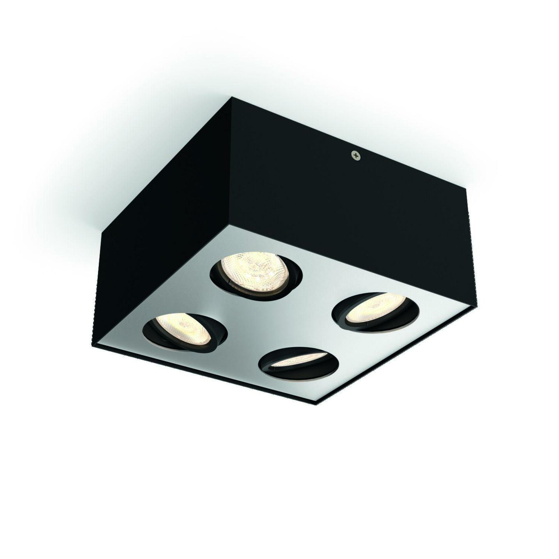 Levně LED Bodové svítidlo Philips Box 50494/30/P0 černé 4x4,5W