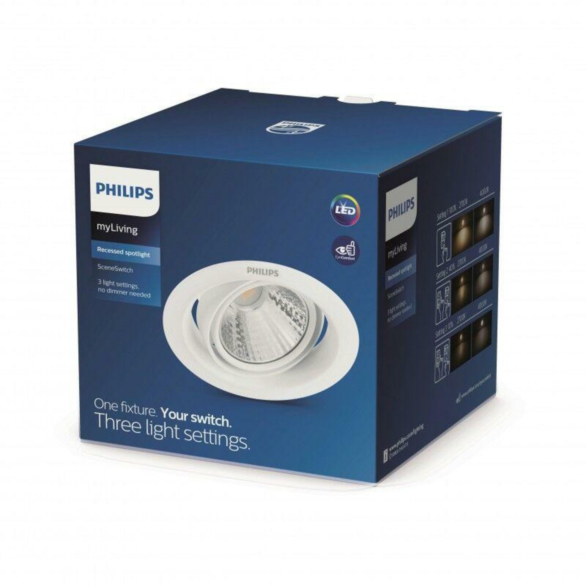 LED Zápustné svítidlo Philips Pomeron SceneSwitch 59556 7W 420lm bílé stmívatelné 2700K