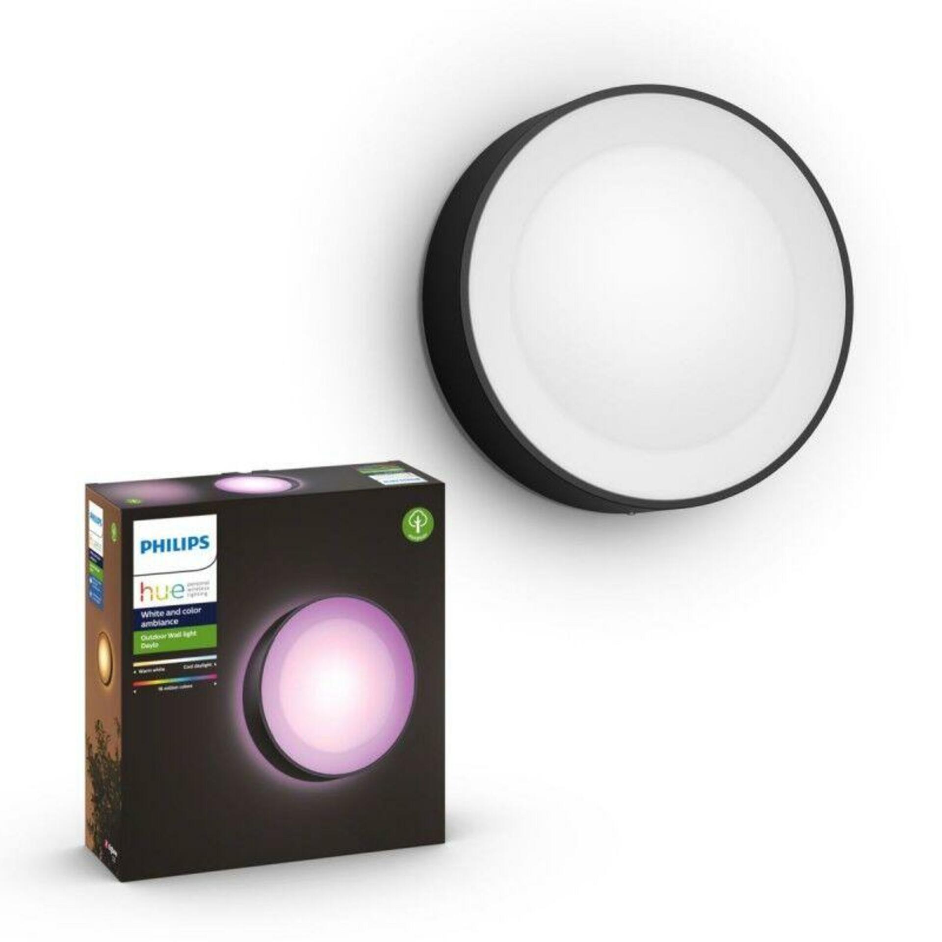 PHILIPS HUE Hue LED White and Color Ambiance Venkovní nástěnné svítidlo Philips Daylo 17465/30/P7 1x15W černé