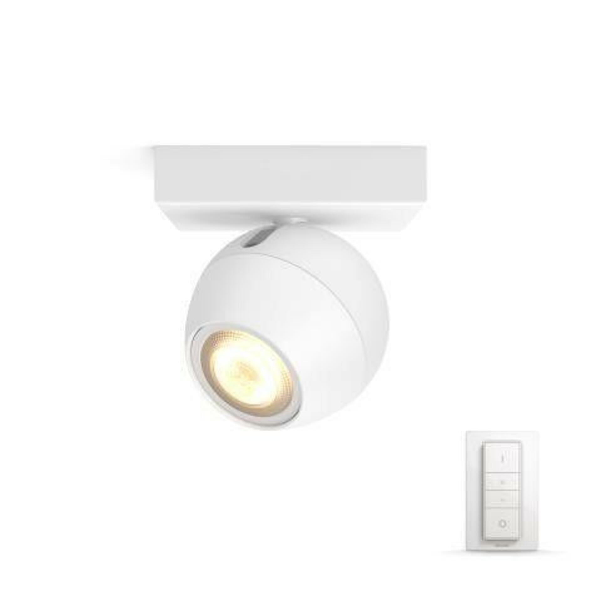 PHILIPS HUE Hue White Ambiance Bodové svítidlo Philips Buckram BT 50471/31/P6 LED GU10 1x5W 350lm 2200-6500K 230V, bílé s dálkovým ovladačem a Bluetooth