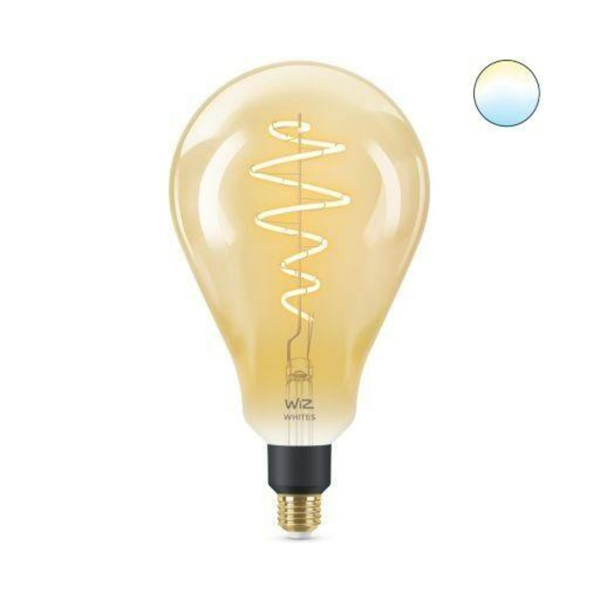 Levně LED Žárovka WiZ Tunable White Filament Amber 8718699786854 E27 PS160 6,5-25W 390lm 2000-5000K, stmívatelná