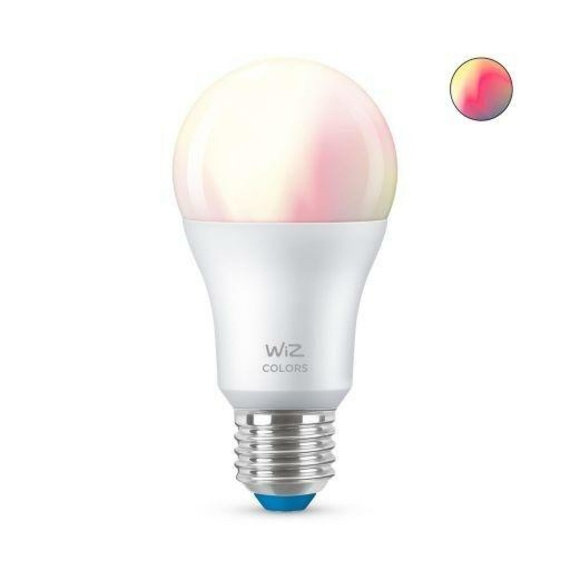LED Žárovka WiZ Colors 8718699787059 E27 A60 8-60W 806lm 2200-6500K, RGB 16 mil. barev, stmívatelná