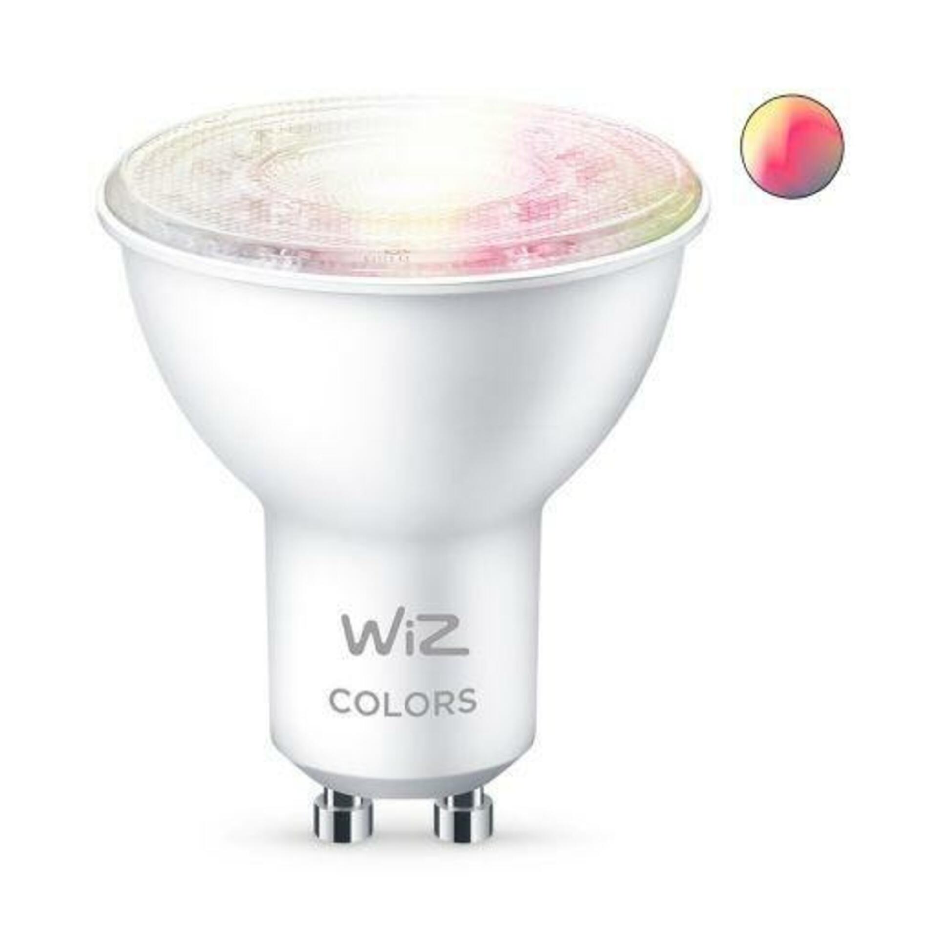 LED Žárovka WiZ Colors 8718699787134 GU10 PAR16 4,9-50W 345lm 2200-6500K, RGB 16 mil. barev, stmívatelná