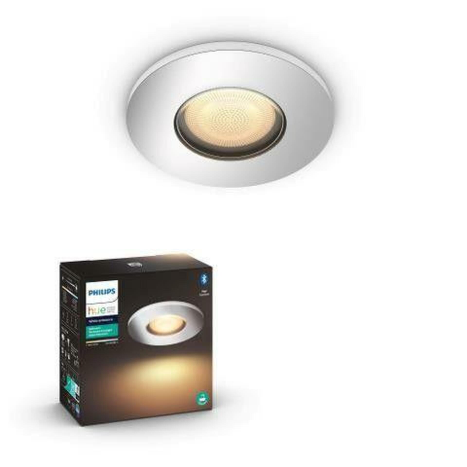 PHILIPS HUE Hue White Ambiance Zápustné bodové svítidlo Philips Adore BT 8719514340794 LED GU10 1x5W 350lm 2200-6500K IP44 230V, chromové s Bluetooth