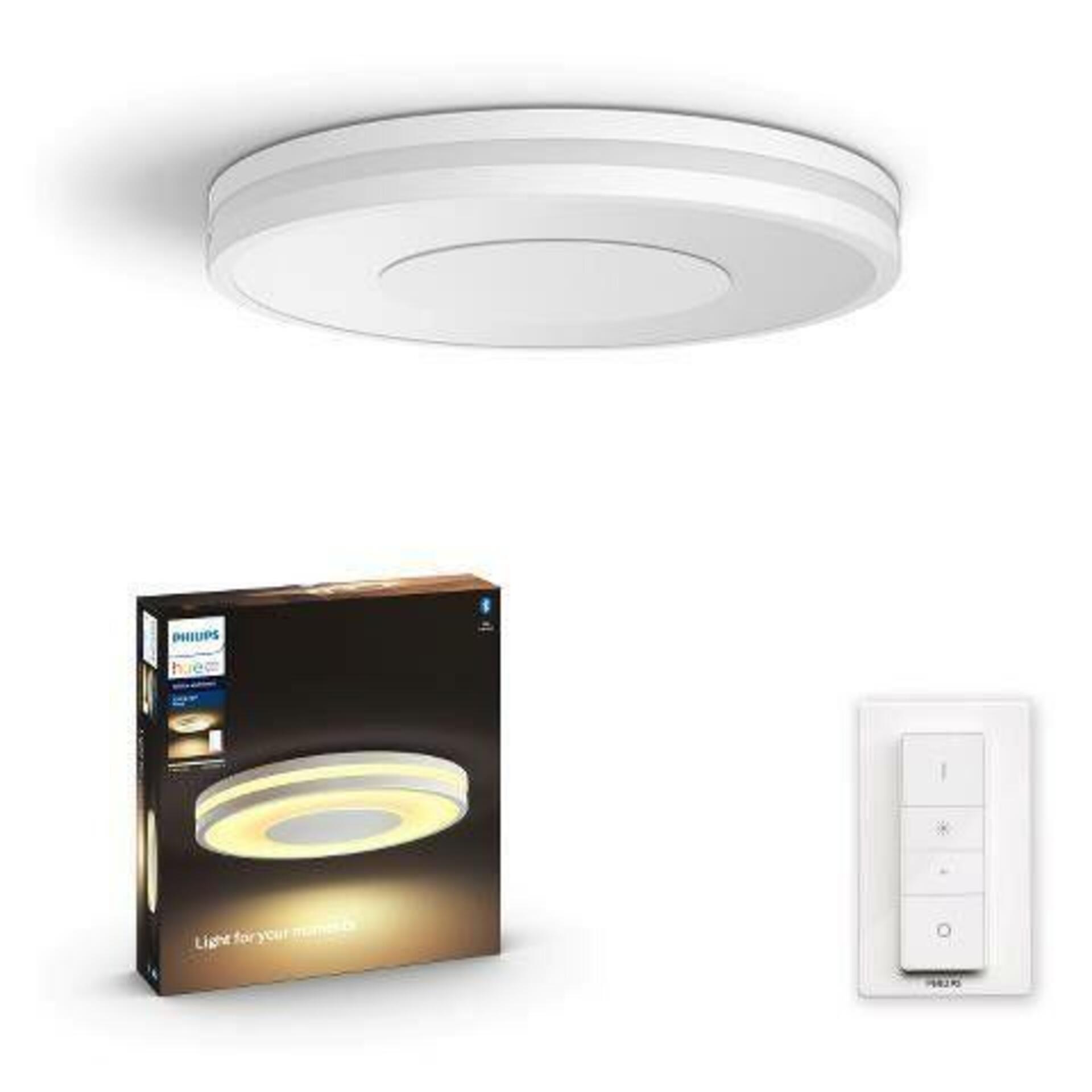 PHILIPS HUE Hue LED White Ambiance Stropní svítidlo Philips Being BT 8719514341159 32W 2400lm 2200-6500K 240V, bílé s dálkovým ovladačem a Bluetooth