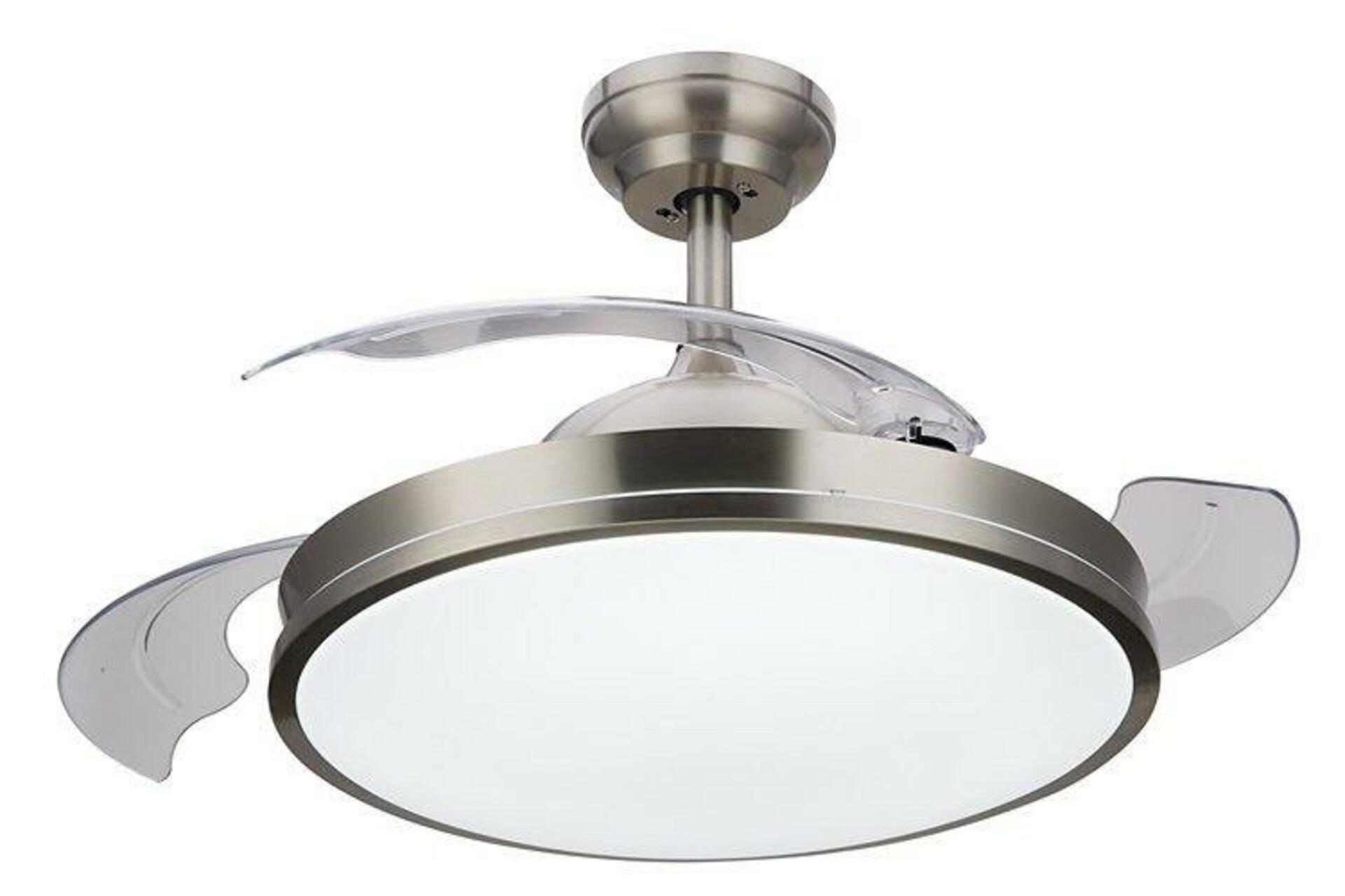 Levně LED Stropní svítidlo s ventilátorem Philips Atlas 8719514408555 45W (větrák) + 35W (světlo) 4500lm 3000K/4000K/5500K IP20 48,5cm niklové s dálkovým ovládáním