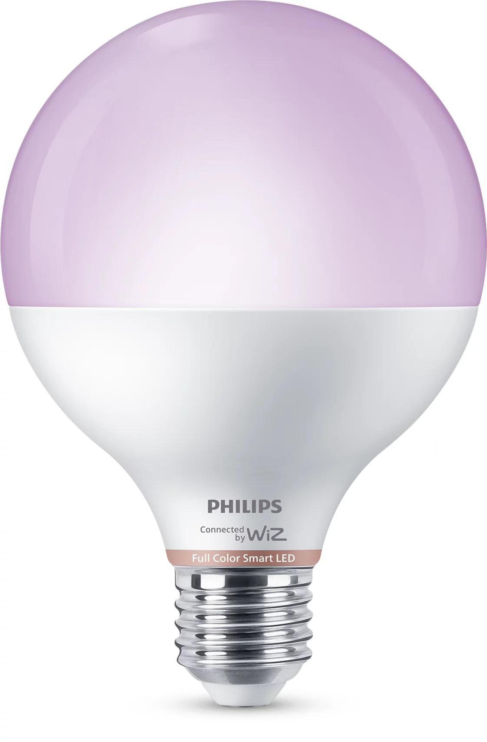 Levně WiZ Smart LED Kulová žárovka 11 W (ekv. 75 W) 1055lm 2200-6500K RGB G95 E27