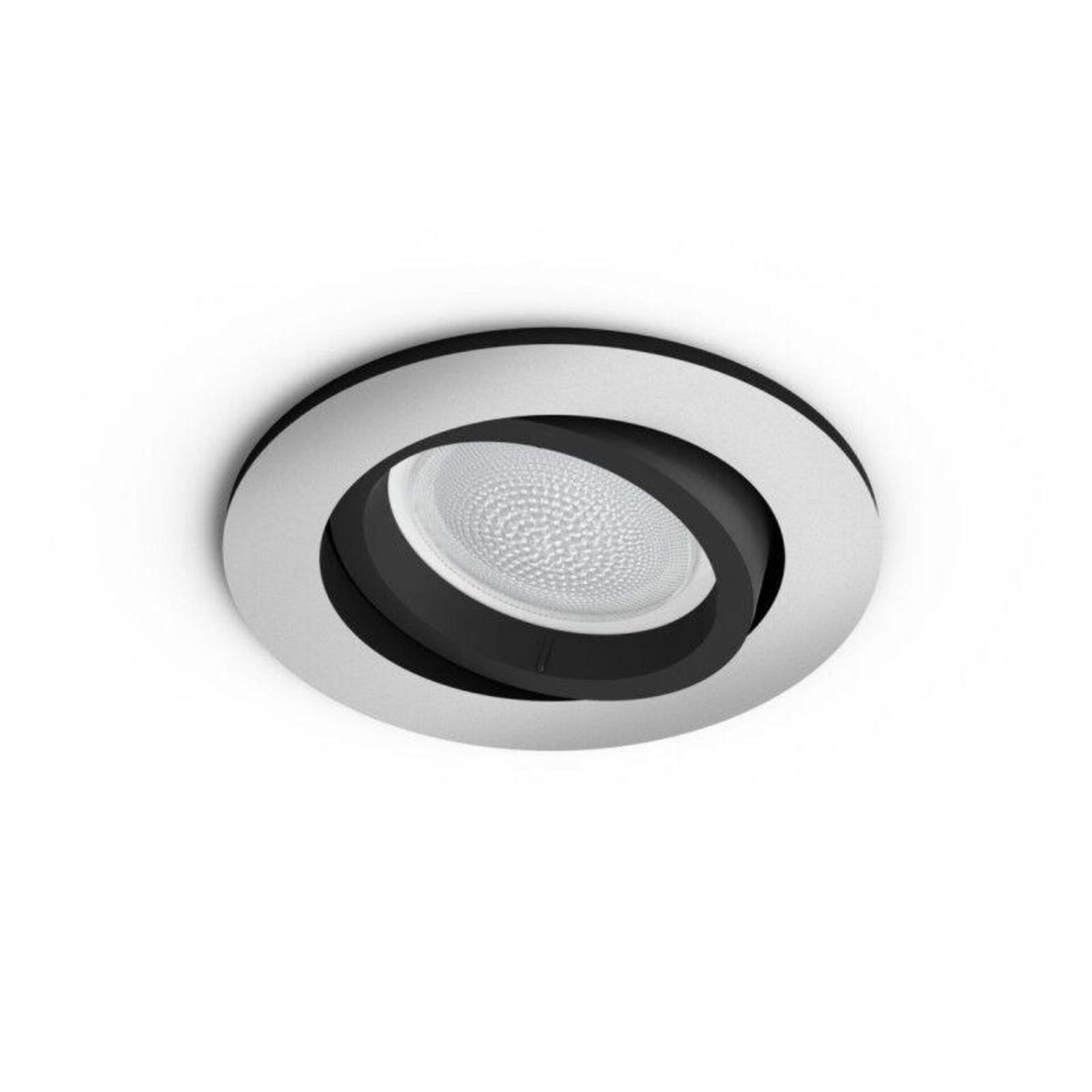 Levně Philips Hue WACA Centura podhledové LED svítidlo GU10 5.7W 350lm 2000-6500K RGB IP20 kulaté hliník