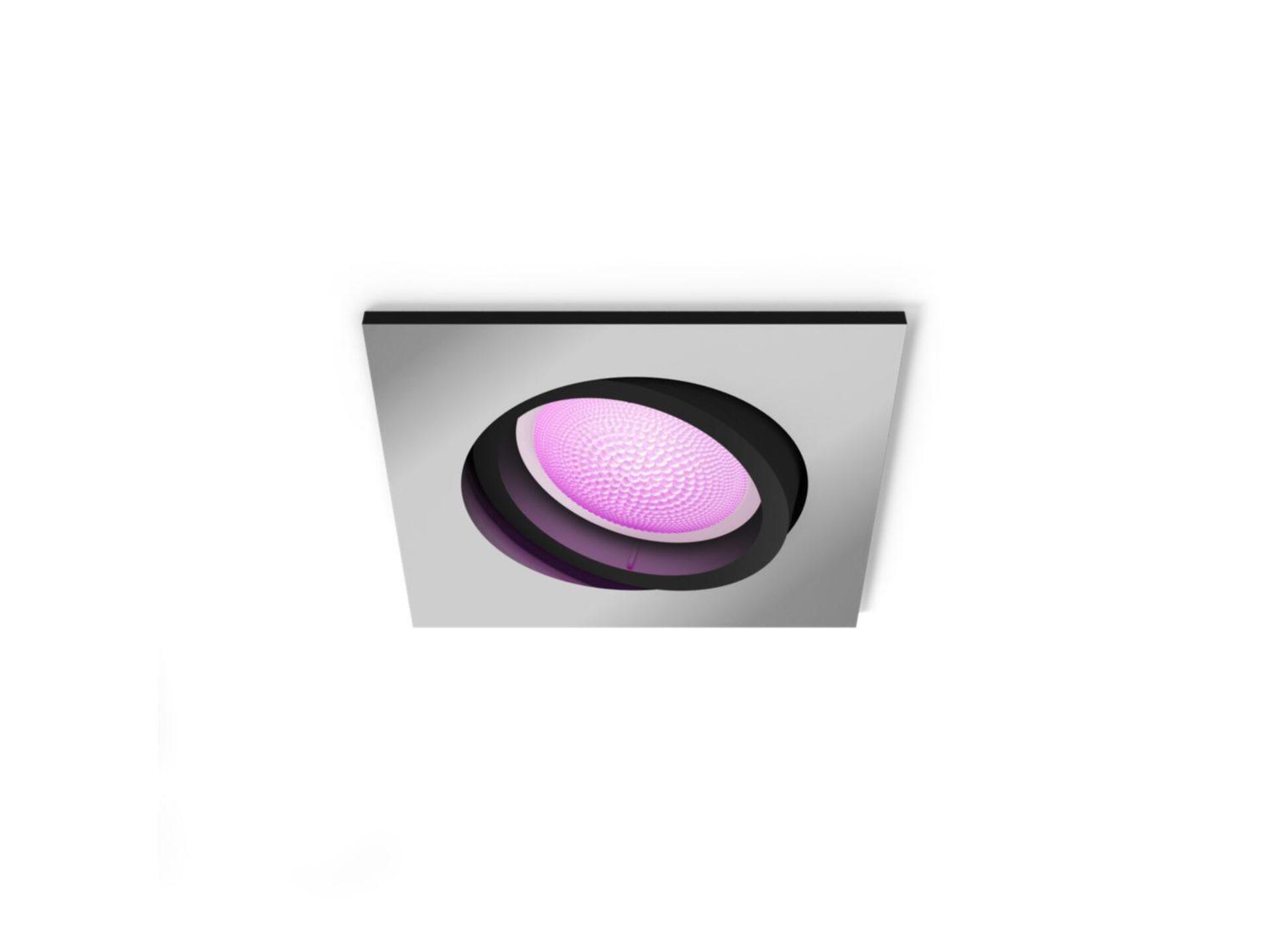 Levně Philips Hue WACA Centura podhledové LED svítidlo GU10 5,7W 350lm 2000-6500K RGB IP20 hranaté, hliník