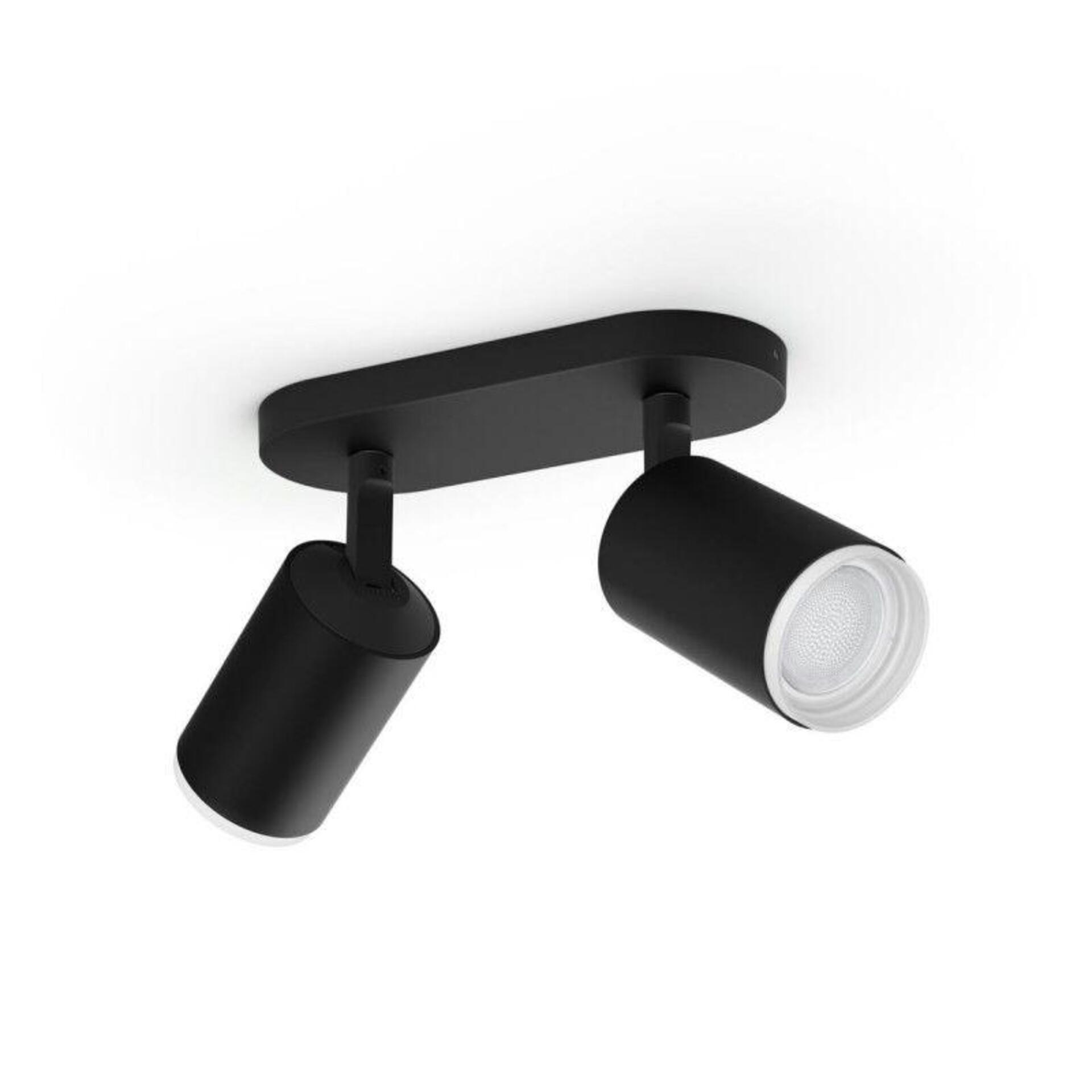 Levně Philips Hue 50632/30/P7 Hue WACA Fugato bodové LED svítidlo 2x GU10 5,7W 350lm 2000-6500K RGB IP20, černé