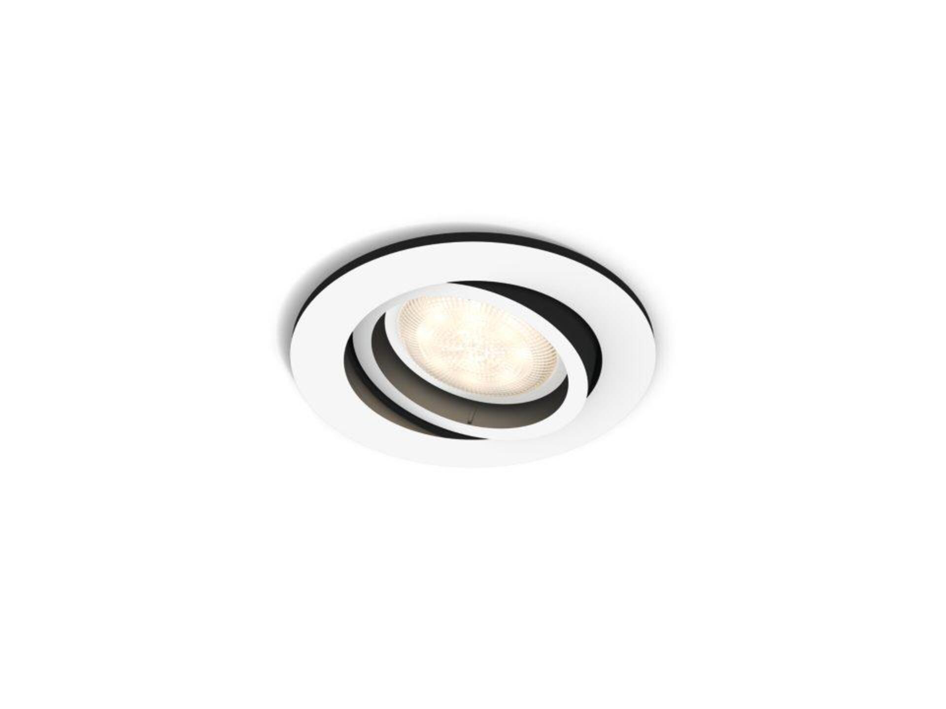 Levně Philips Hue WA Milliskin zápustné LED svítidlo 1xGU10 4,2W 400lm 2200-6500K 9cm kulaté IP20, bílé