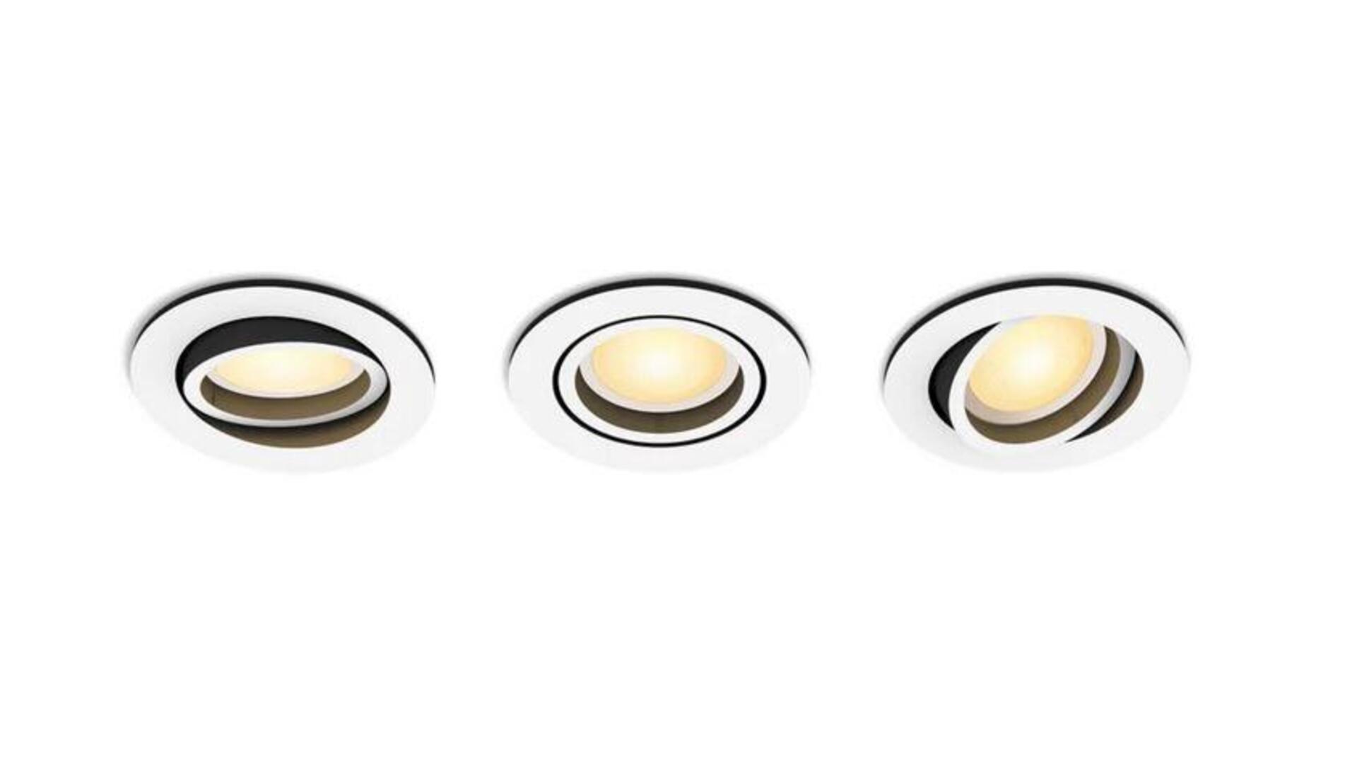 Levně Philips Hue WA Milliskin zápustné LED svítidlo 3xGU10 4,2W 400lm 2200-6500K 9cm kulaté IP20, bílé