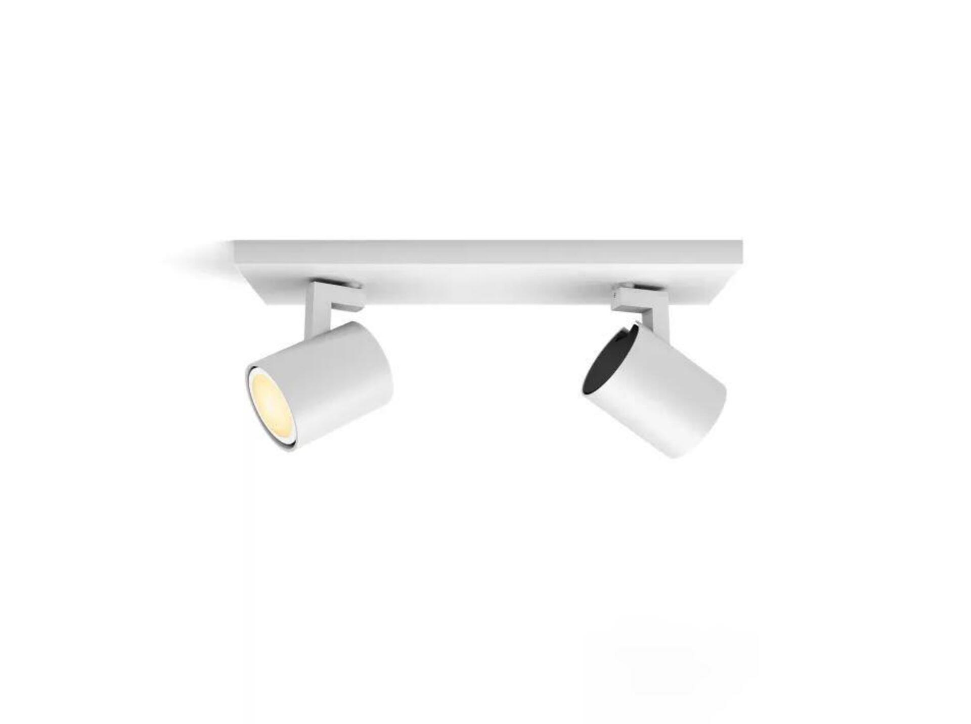 Levně Philips Hue WA Runner bodové LED svítidlo GU10 2x4,2W 400lm 2200-6500K IP20 bílá +ovladač