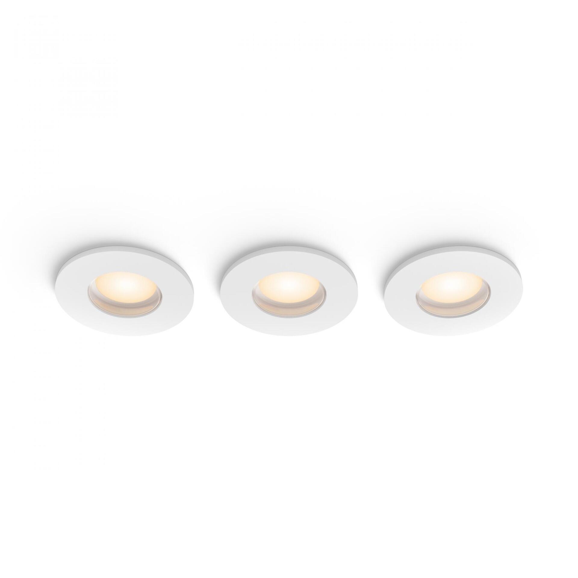 Levně Philips Hue Adore zápustné koupelnové svítidlo kulaté 3x4,2W, 2000-6500K, IP44, bílá (3ks)