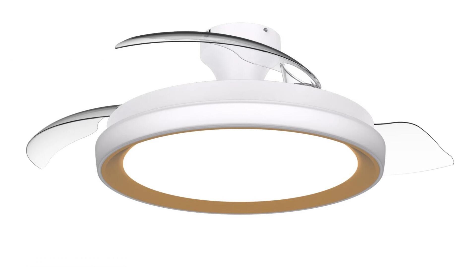 Levně Philips Bliss DC stropní ventilátor a svítidlo 28W+35W zlatý