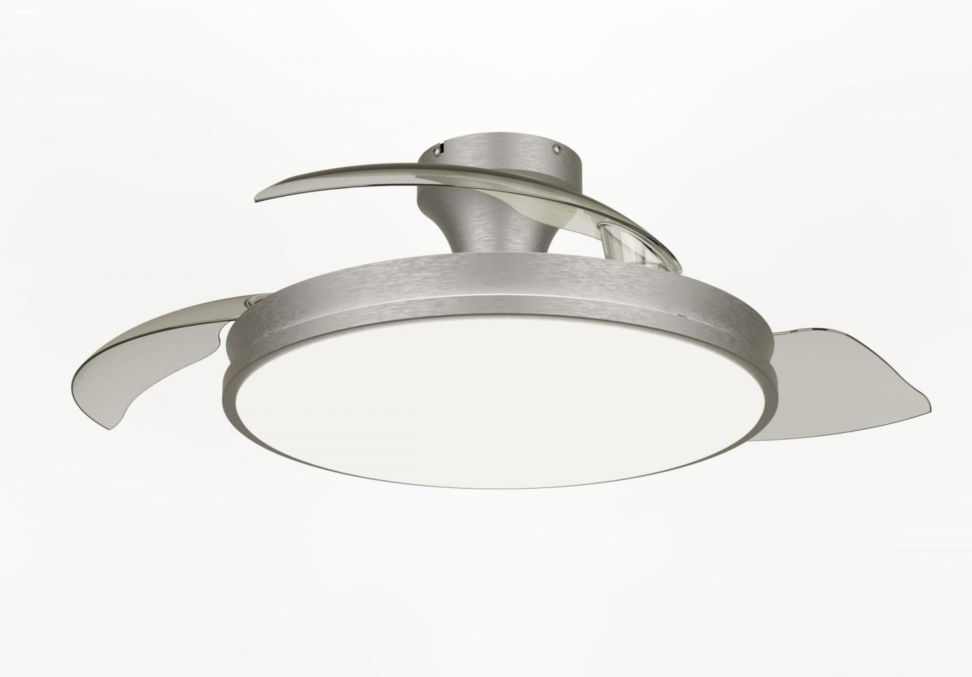 Levně Philips Atlas DC stropní ventilátor a svítidlo 28W+35W nikl