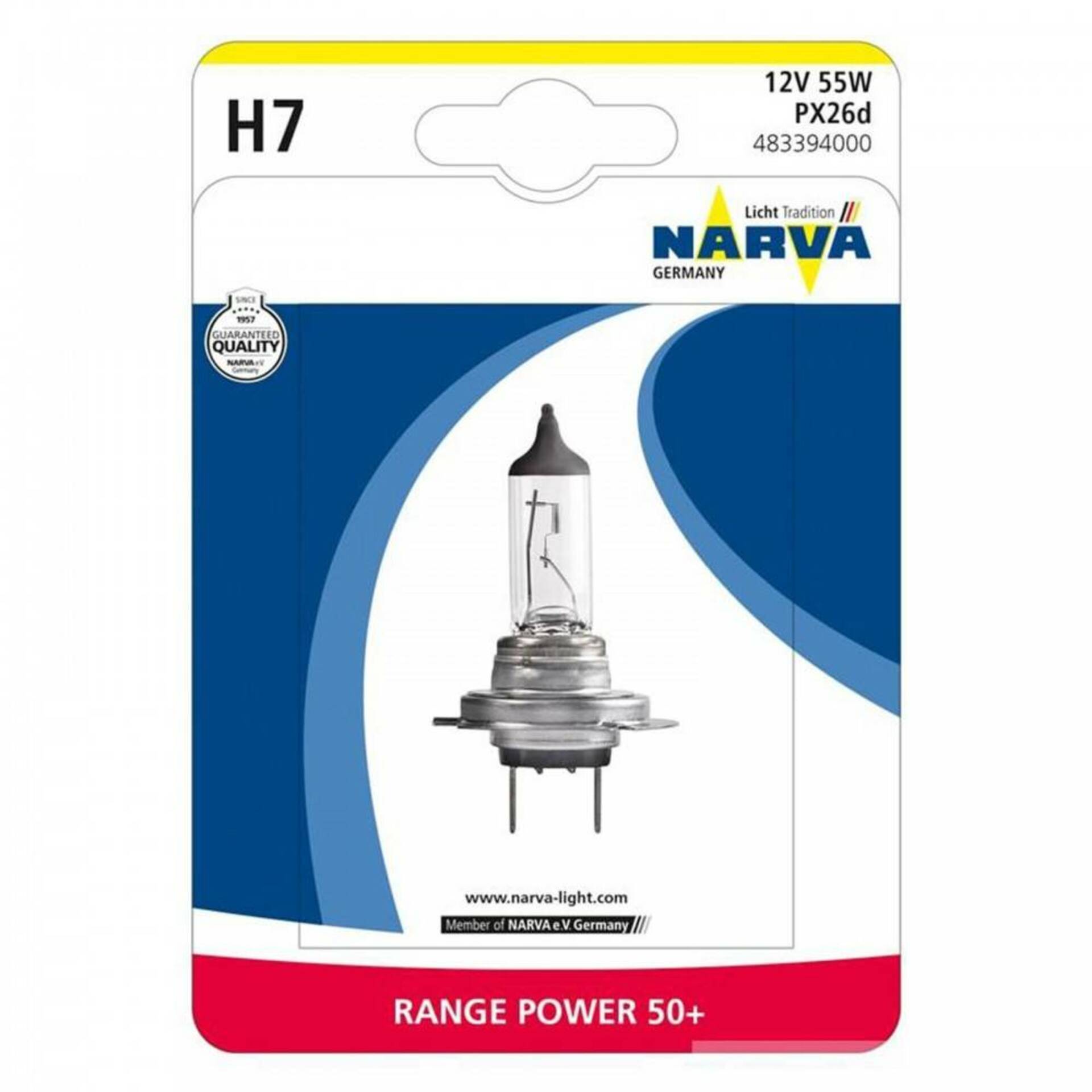 NARVA H7 12V 55W PX26d RP+50% NARVA 48339