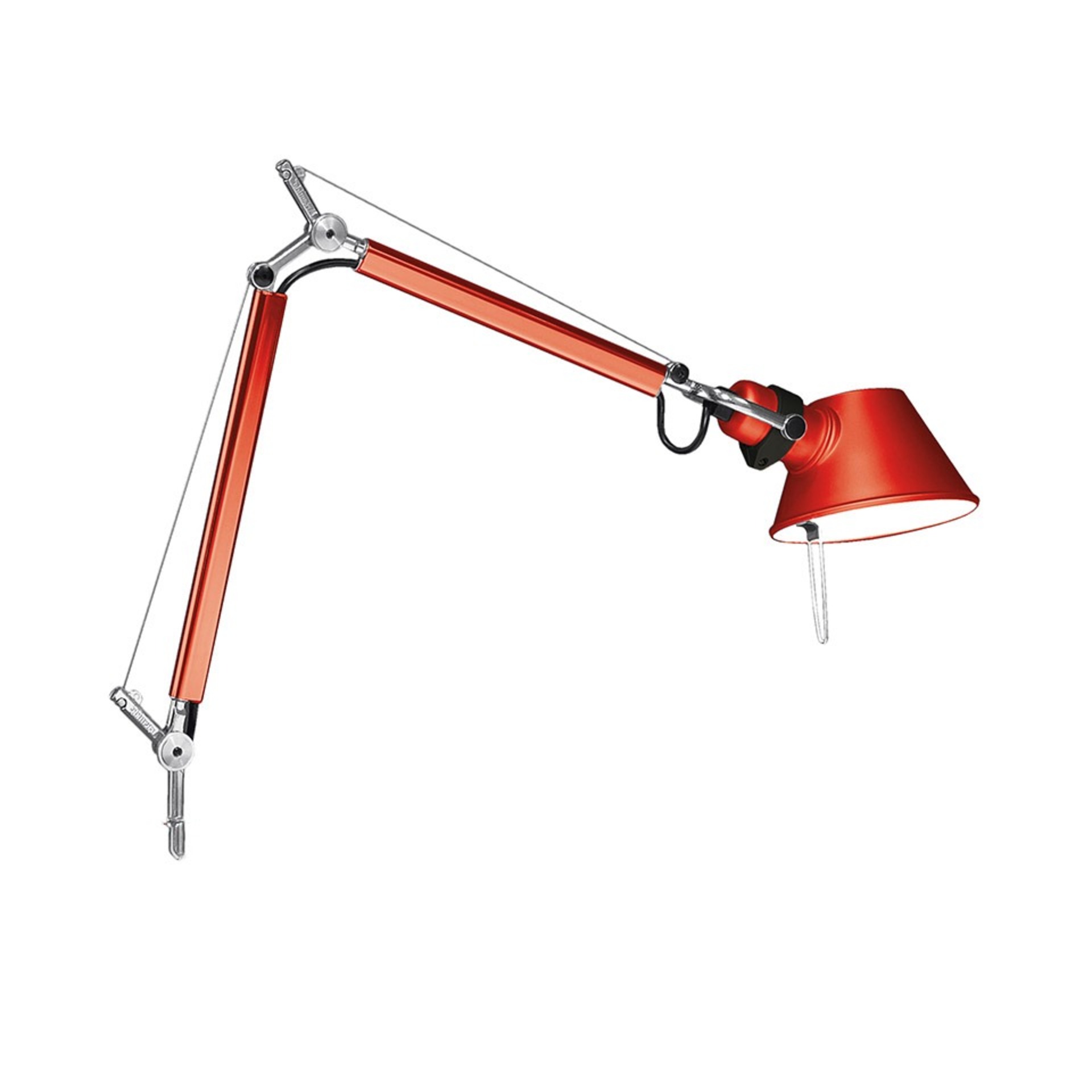 Levně Artemide stolní/nástěnná/stojací lampa Tolomeo Micro 5 W E14 červená bez podstavce