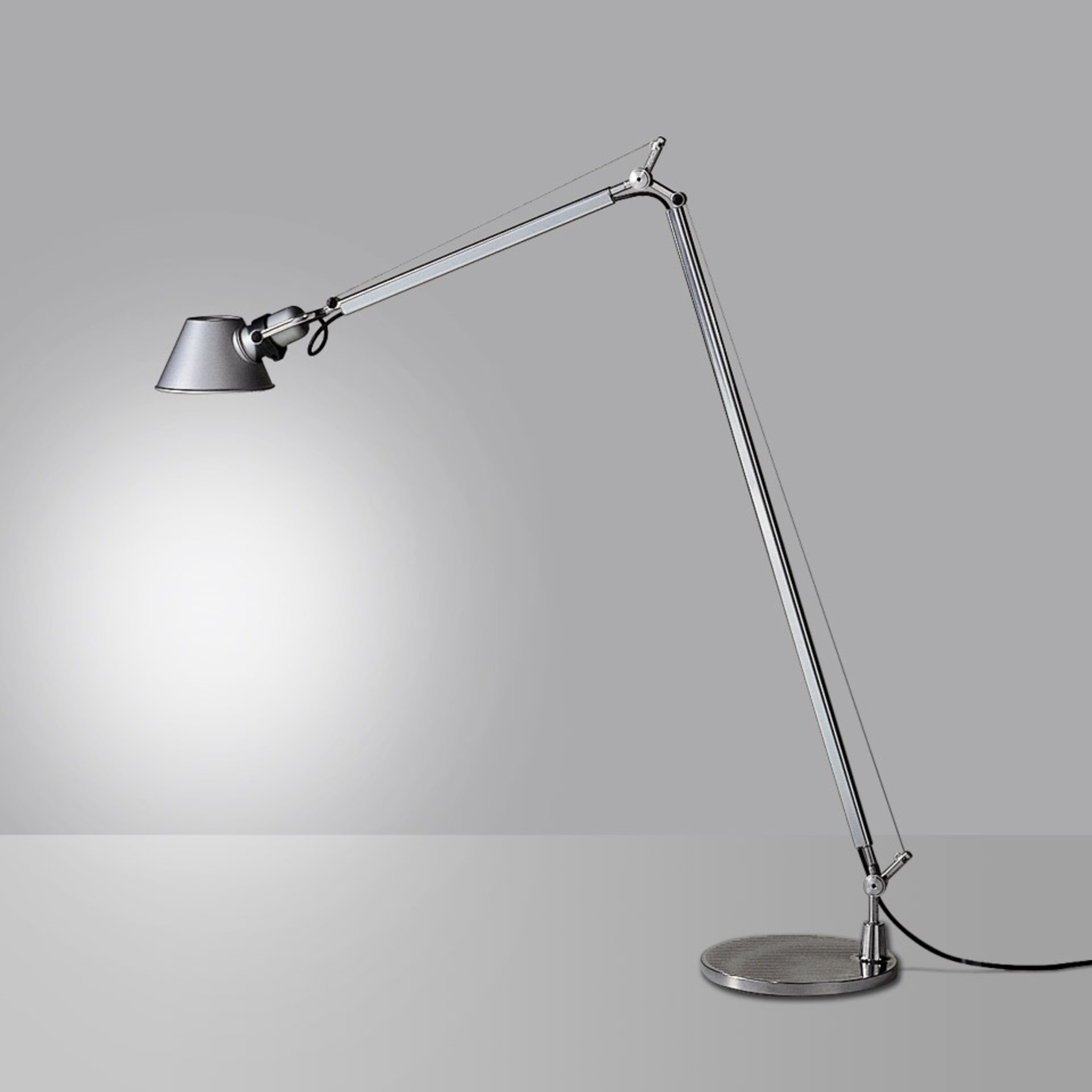 Levně Artemide stojací lampa Tolomeo Reading Floor E27 hliník bez podstavce