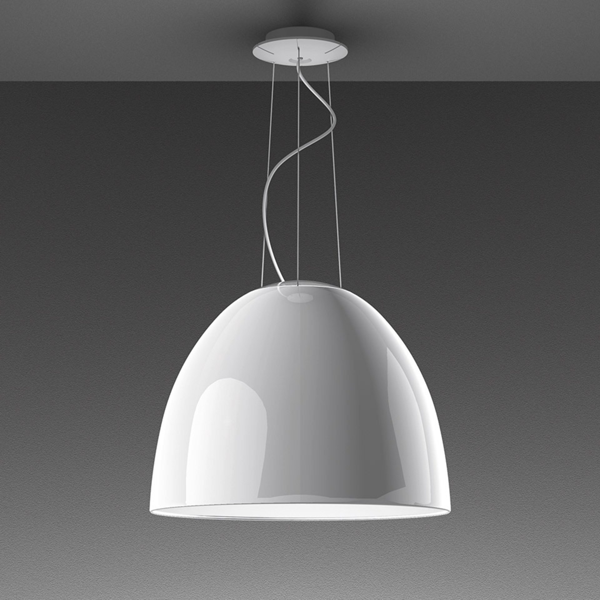 Levně Artemide závěsné svítidlo Nur Gloss E27 21W bílá