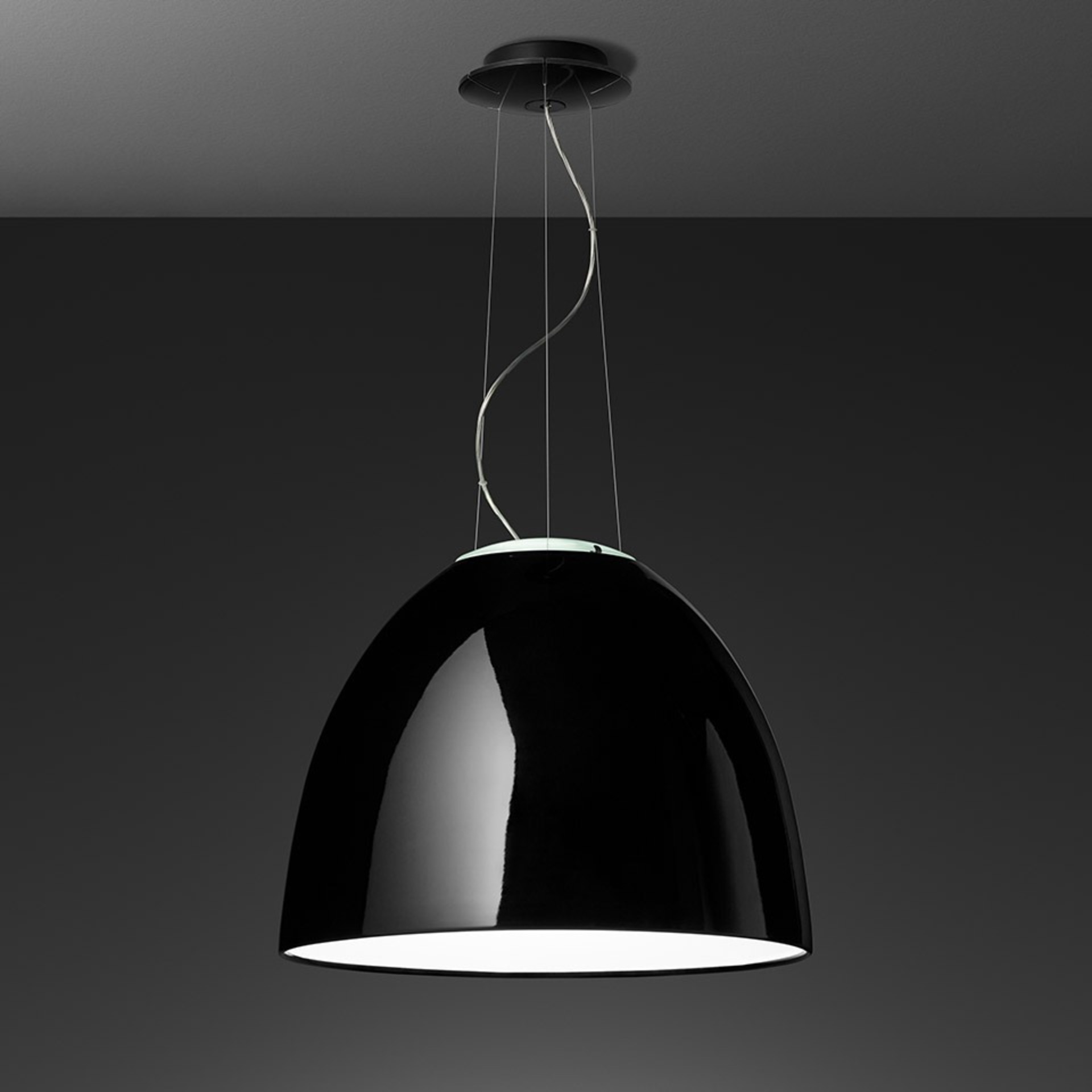 Levně Artemide závěsné svítidlo Nur Gloss E27 černé