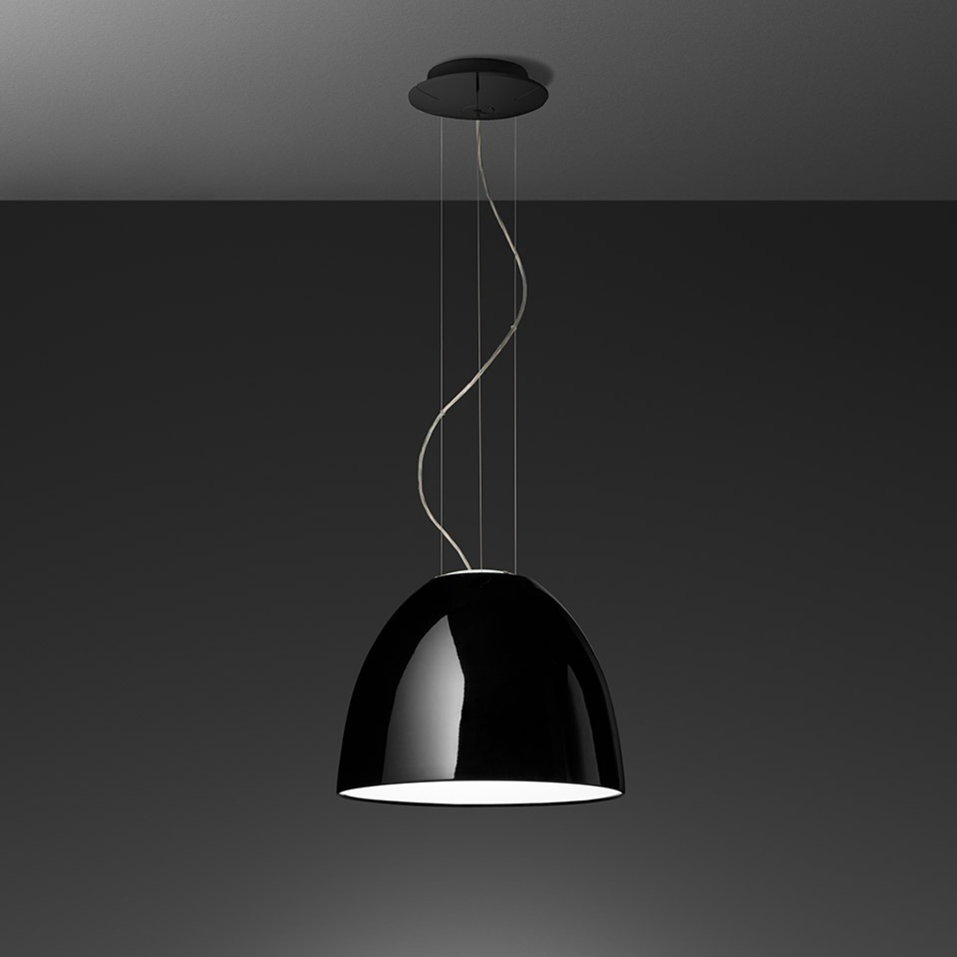 Levně Artemide závěsné svítidlo Nur Mini Gloss LED 30 W 220-240 V stmívatelné černé