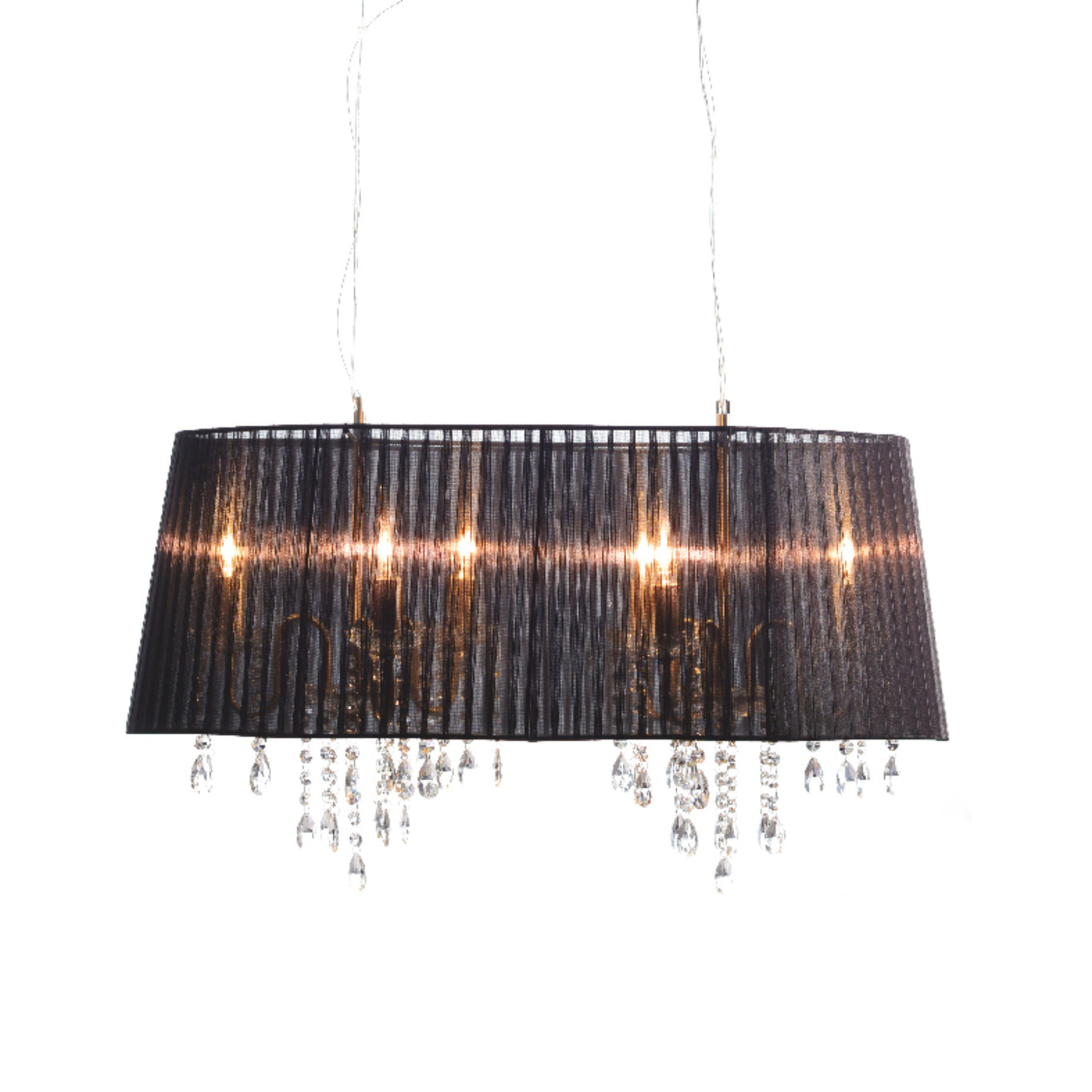 ACA Lighting Textile závěsné svítidlo 2P800BK