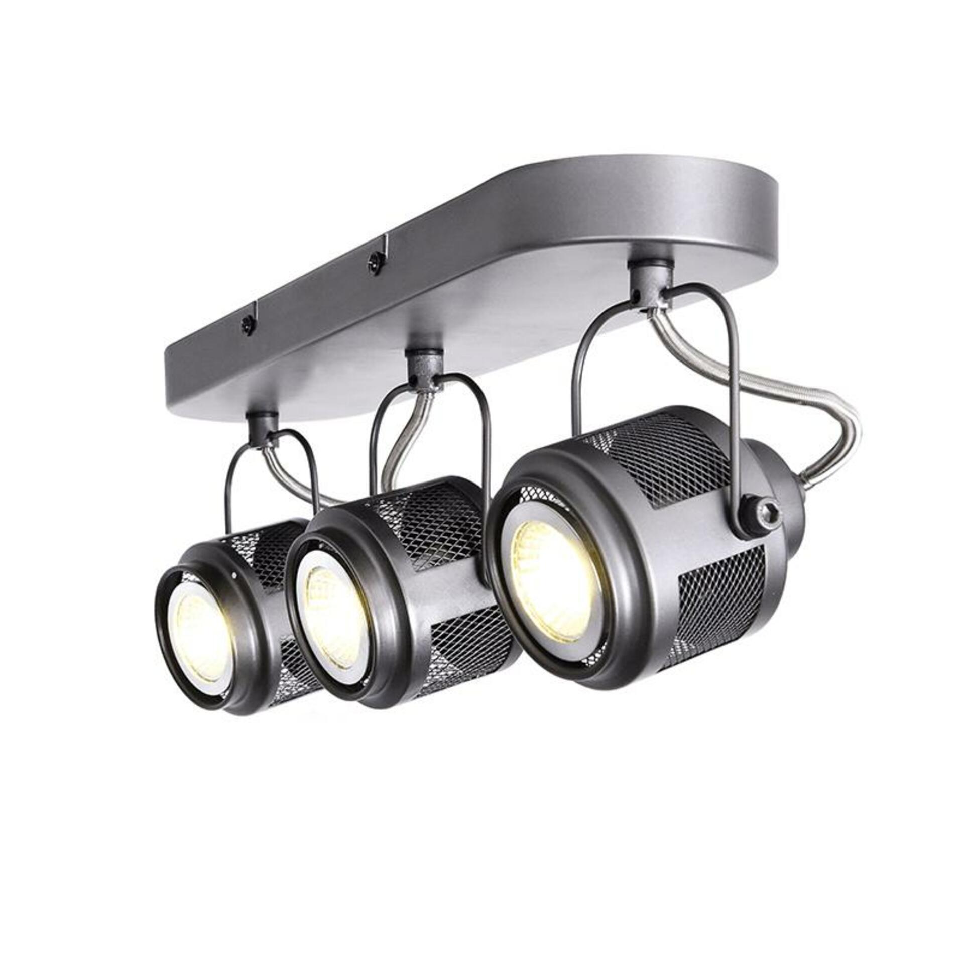 Levně ACA Lighting bodové svítidlo nástěnné 3XGU10 šedá kovová 43X10X16CM KRYPTON AR2093W43G