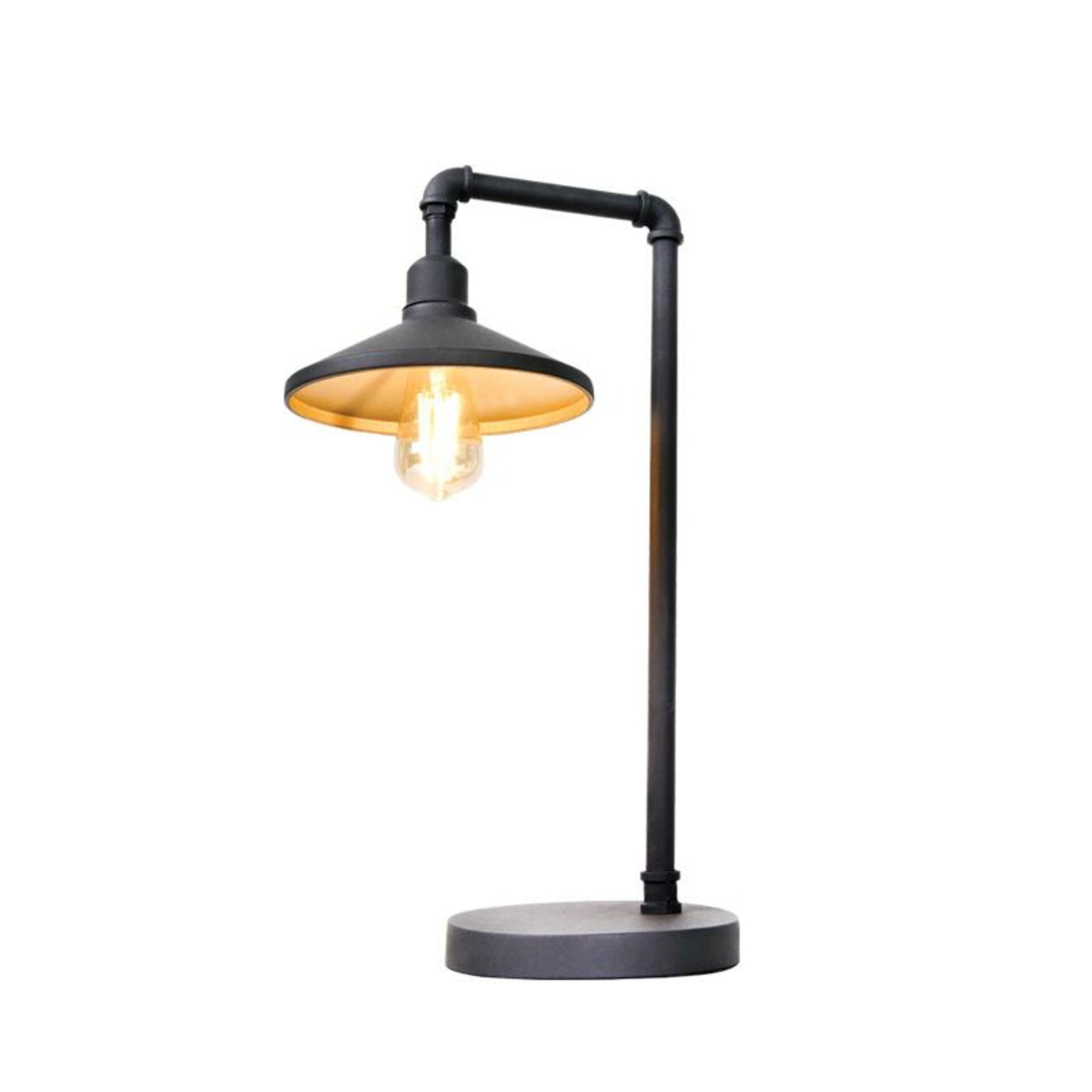 Levně ACA Lighting stolní lampa 1XE27 černá+zlatá kovová 34X22XH56CM PIPE AR4171T56BG