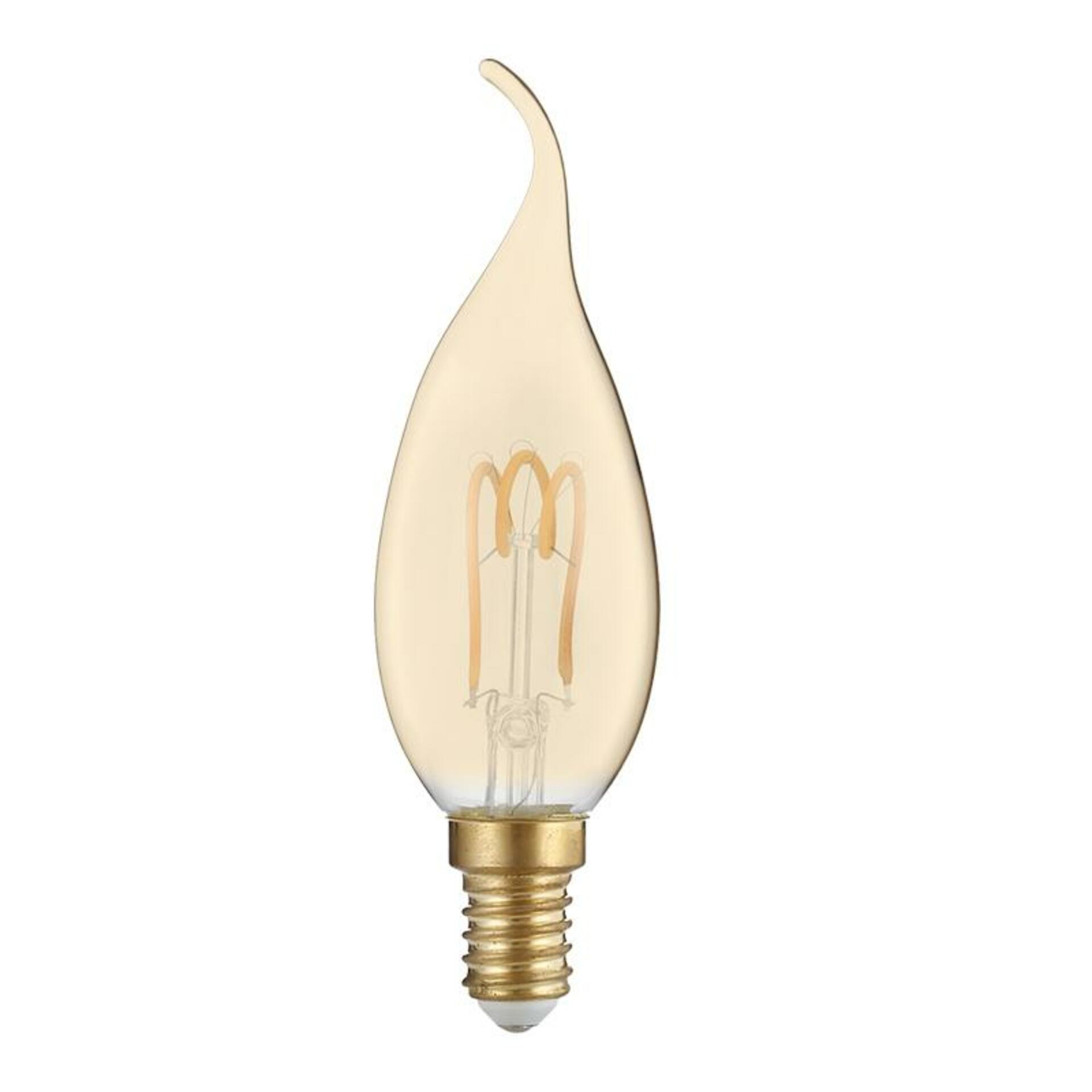 ACA svíčková Spiral filament Amber Tip LED 3W E14 2700K 230V