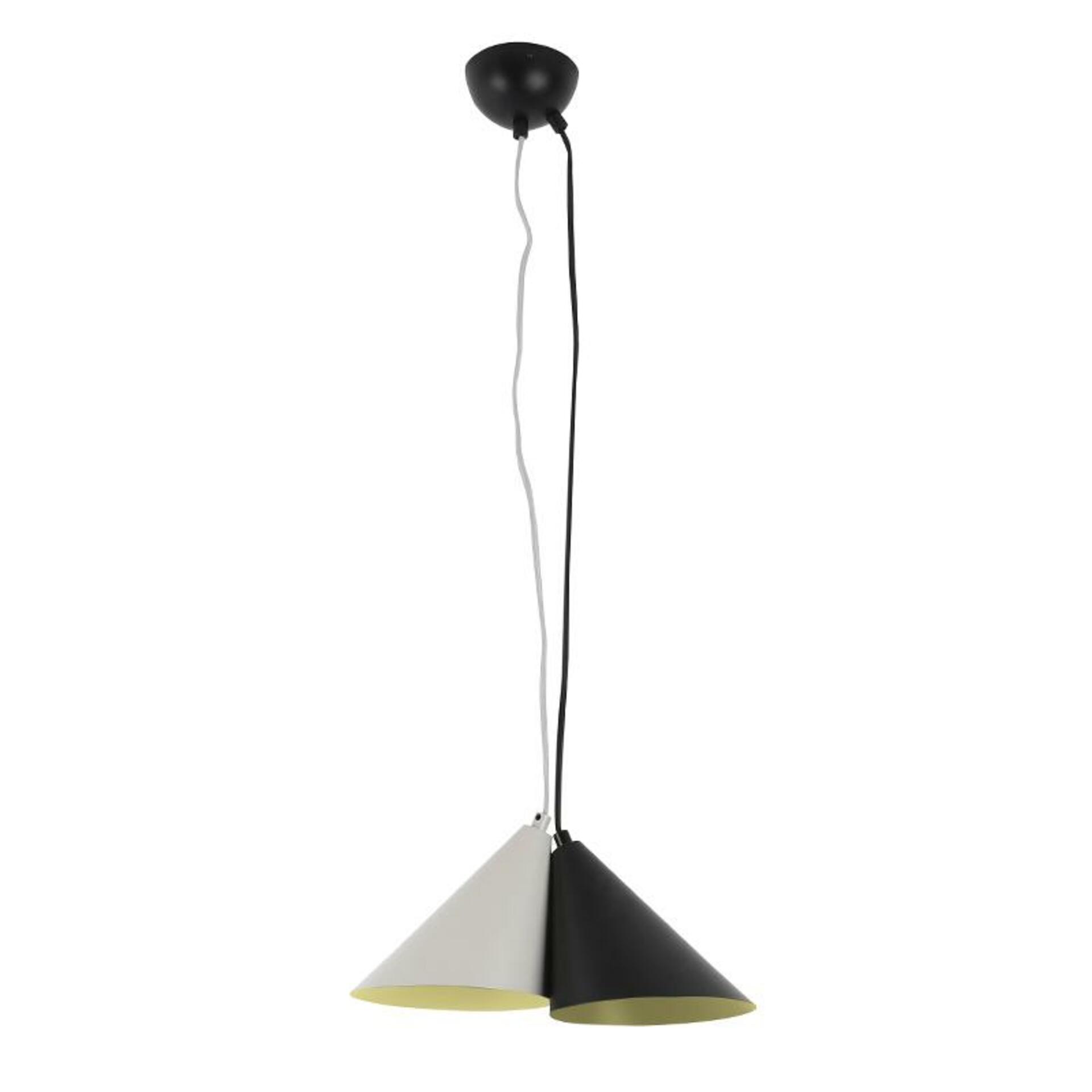 ACA Lighting závěsné svítidlo 2XE14 černá+šedý kov D32XH120CM DIOSCURI EF23P233BG