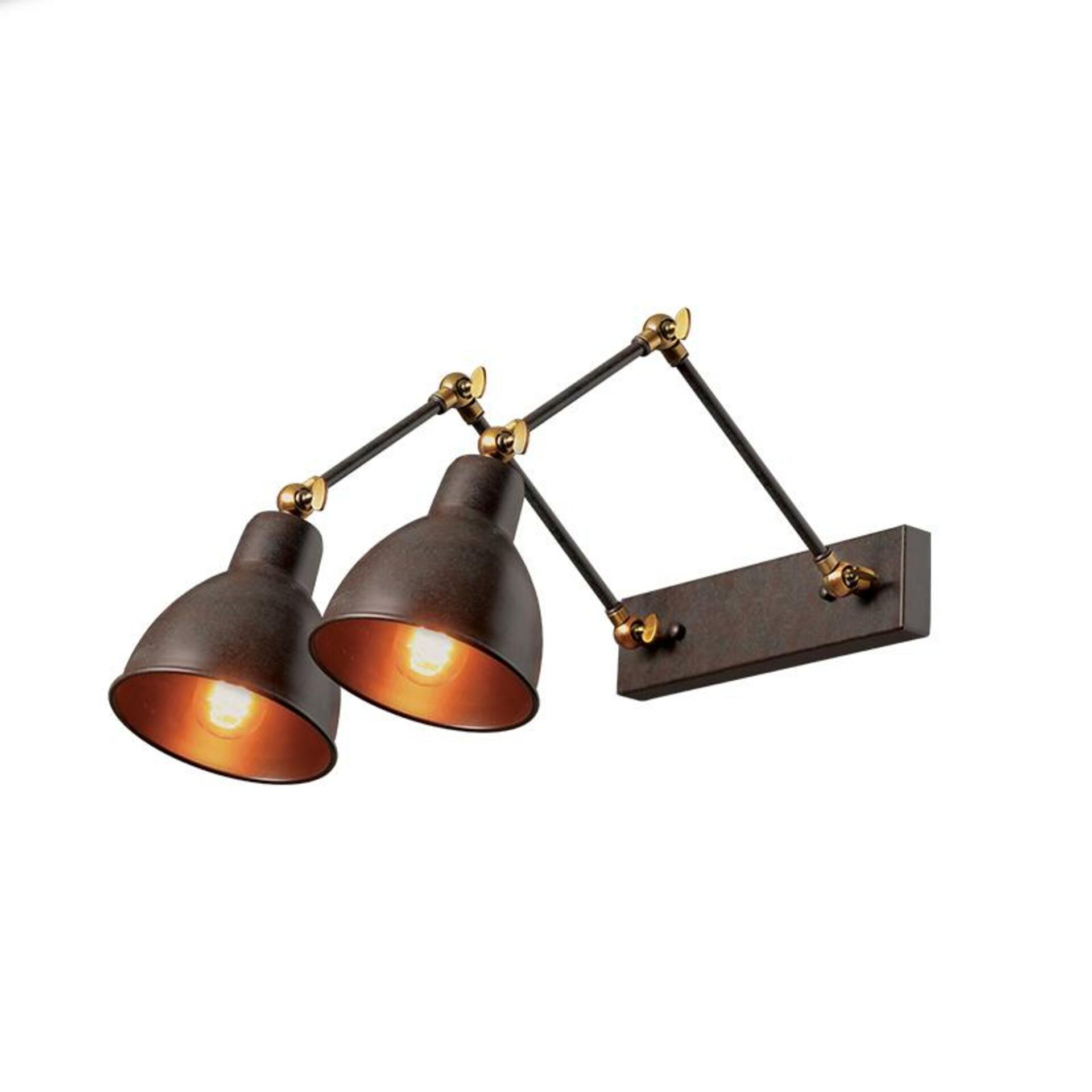 Levně ACA Lighting nástěnné svítidlo 2XE27 kov design rzi 39X30X36CM THALASSA EG168872WR