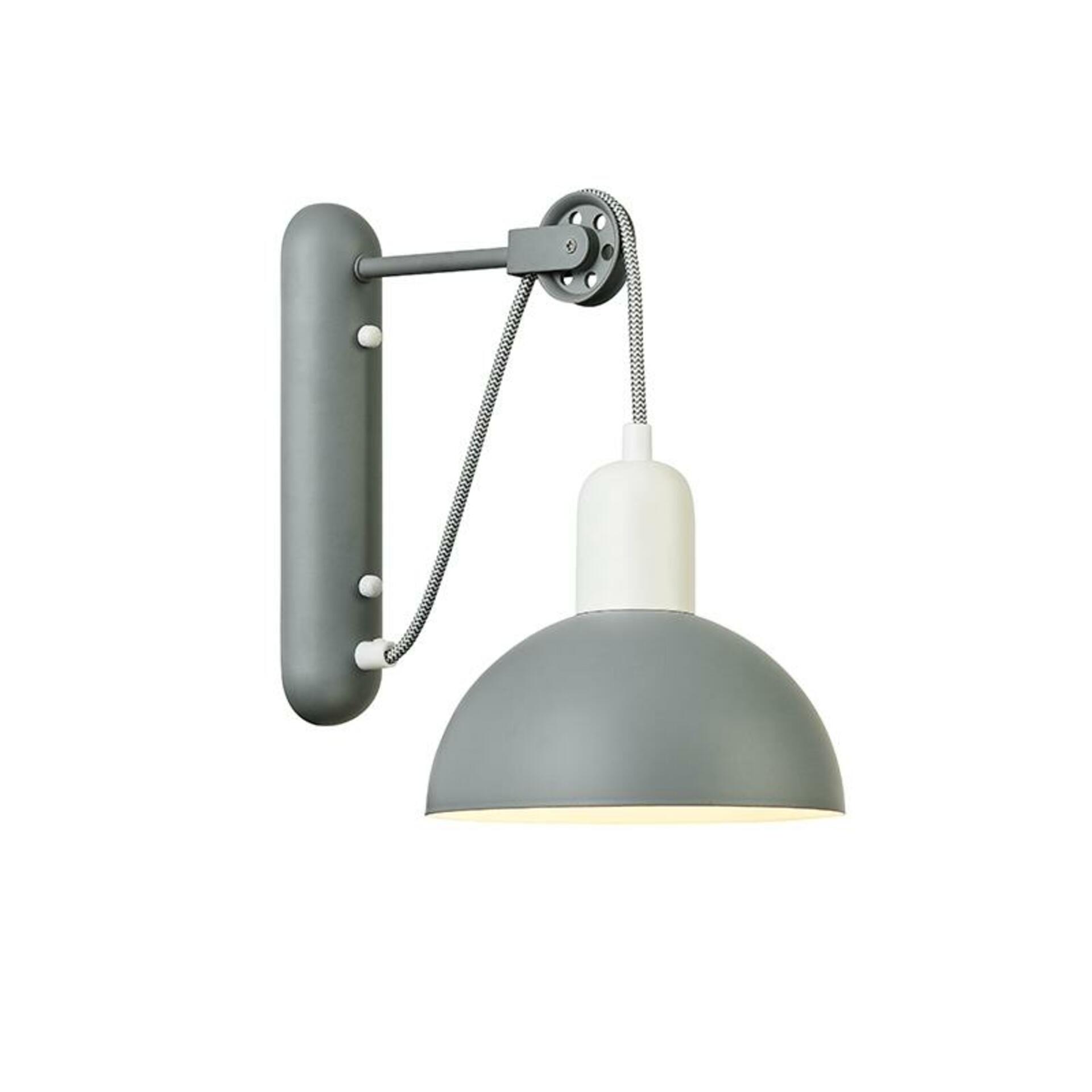 Levně ACA Lighting nástěnné svítidlo 1XE14 šedá/bílý kov 27X18X32CM CEZANNE EG5791W26G