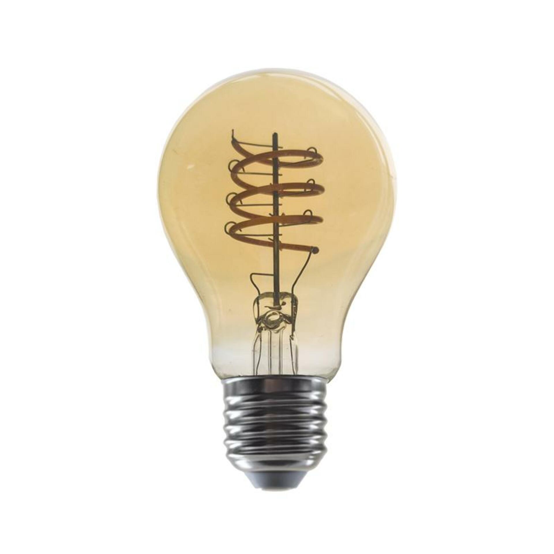 ACA Lighting LED FILAMENT E27 DIM A60 jantar SPIRAL 4W 1800K 230V 270lm RA80 ELIOR4WWSDIMAM