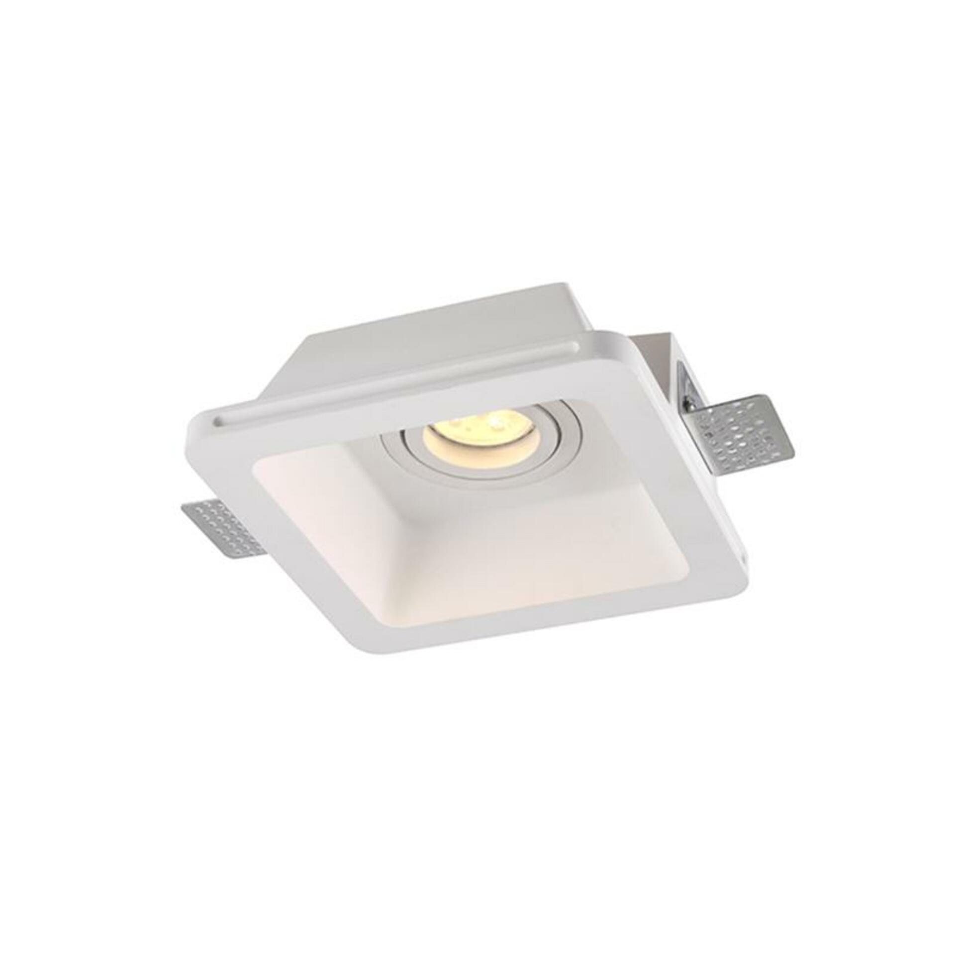 Levně ACA Lighting bodové svítidlo hranaté nastavitelné sádrové bezrámečkové AARI GU10 G16760C