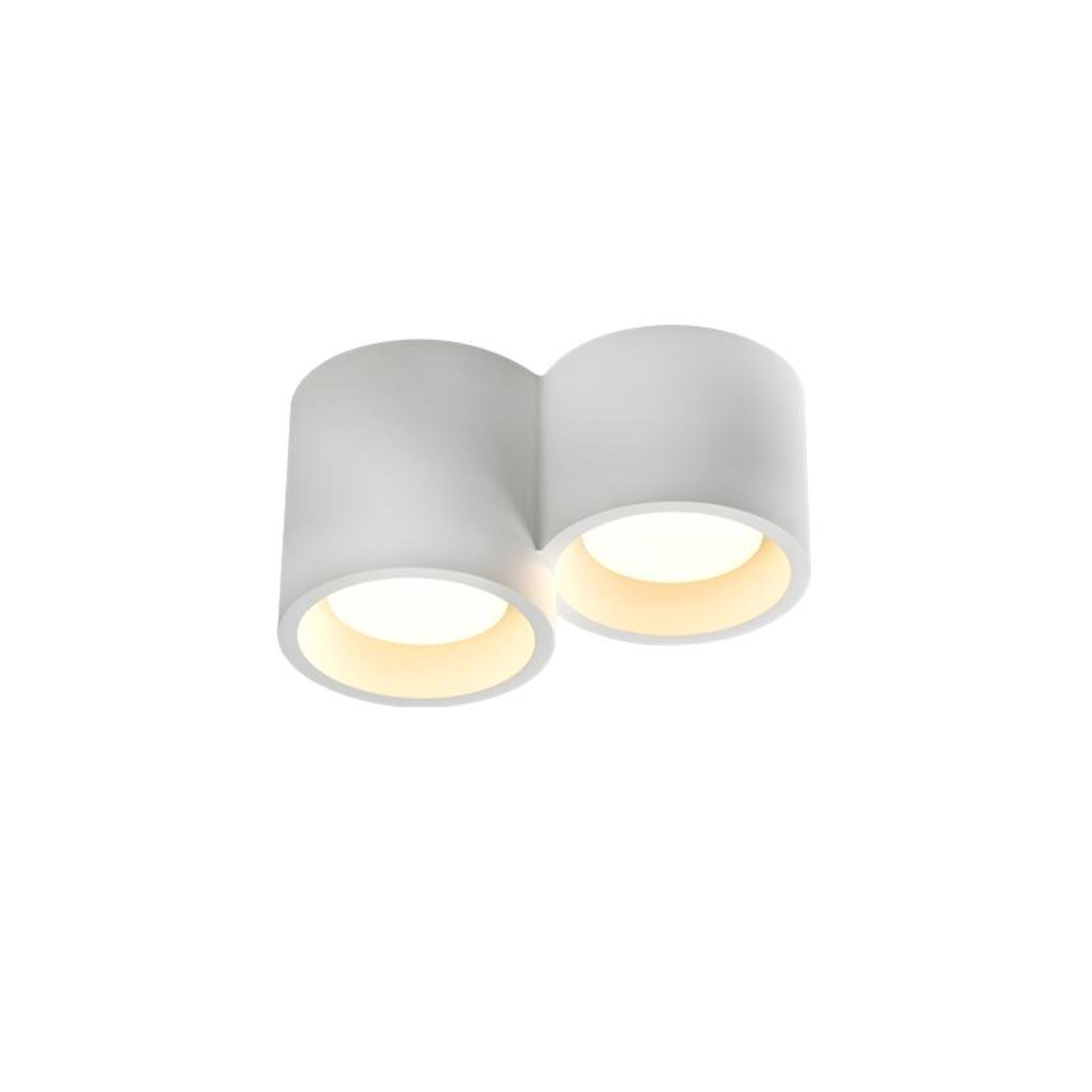 Levně ACA Lighting stropní sádrové svítidlo GENI bílé 2xGX53 G96012