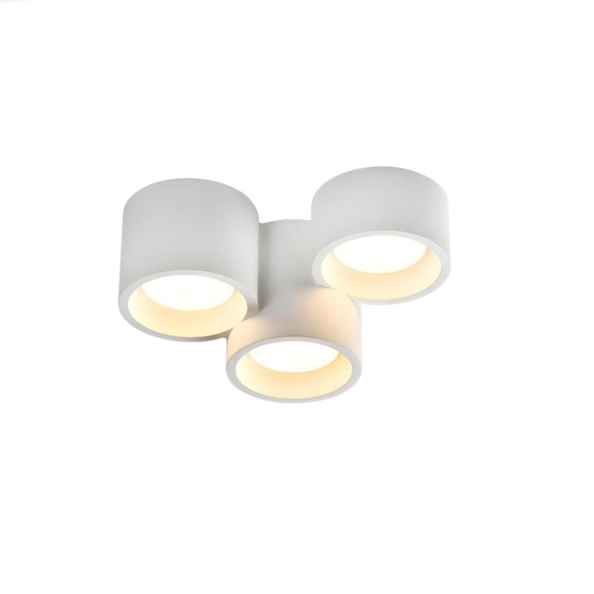 Levně ACA Lighting stropní sádrové svítidlo GENI kulaté bílé 3xGX53 G96013