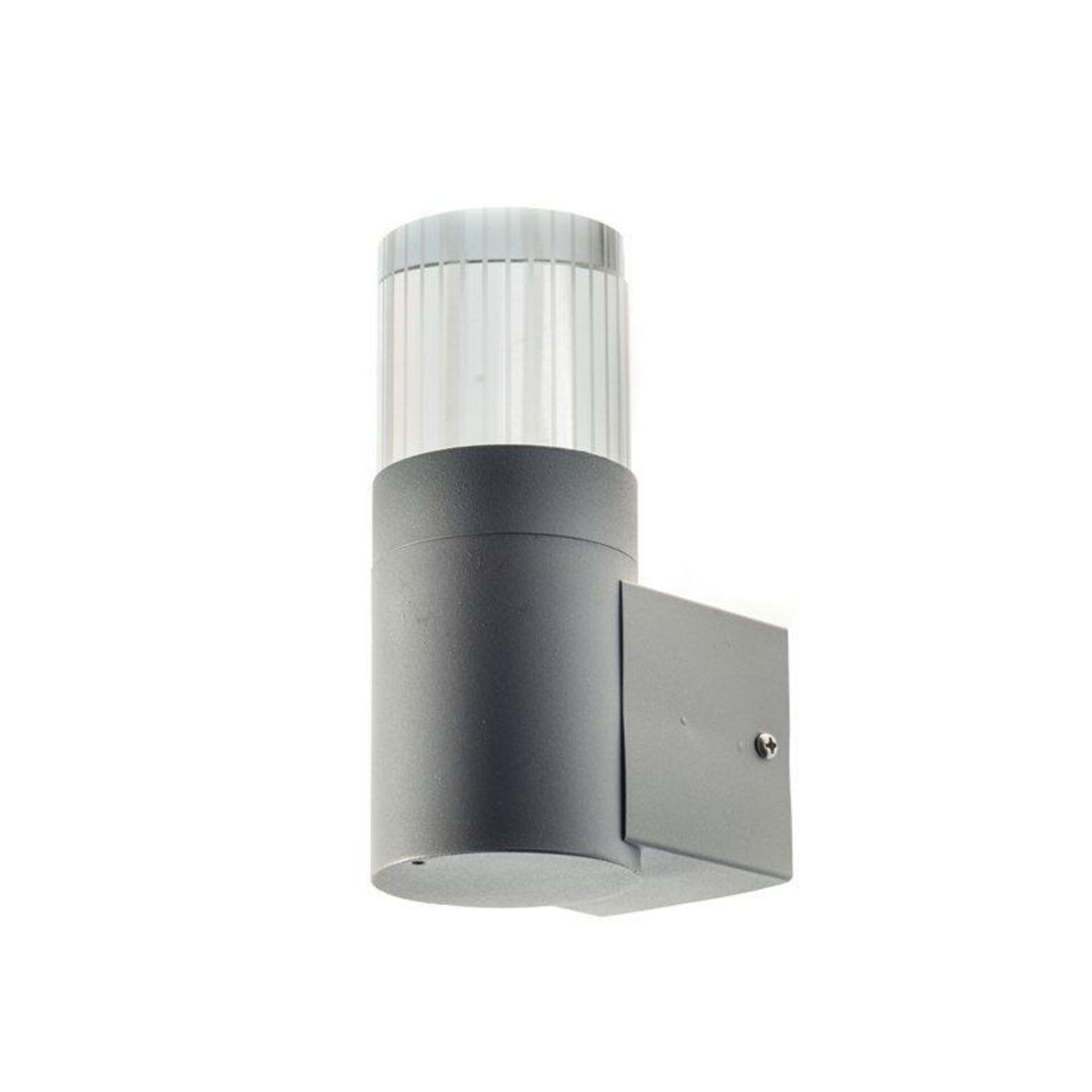 ACA Lighting venkovní nástěnné svítidlo UP čirá 2W LED 3000K 230V šedá HA5504
