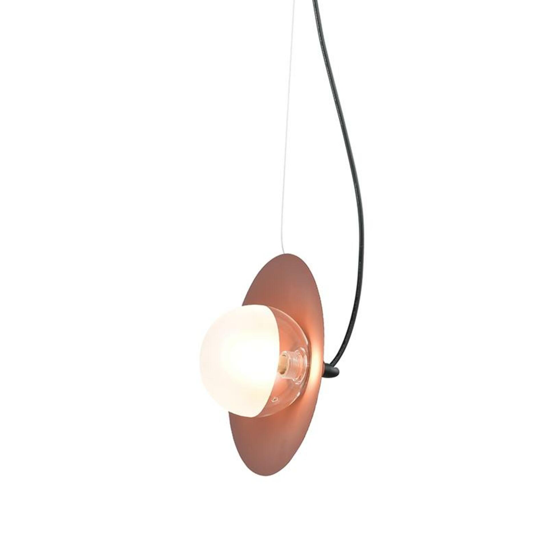 ACA Lighting závěsné svítidlo 1XG9 mosaz/černý kov + sklo 14X20XH122CM HYDRA HL4301P23BC