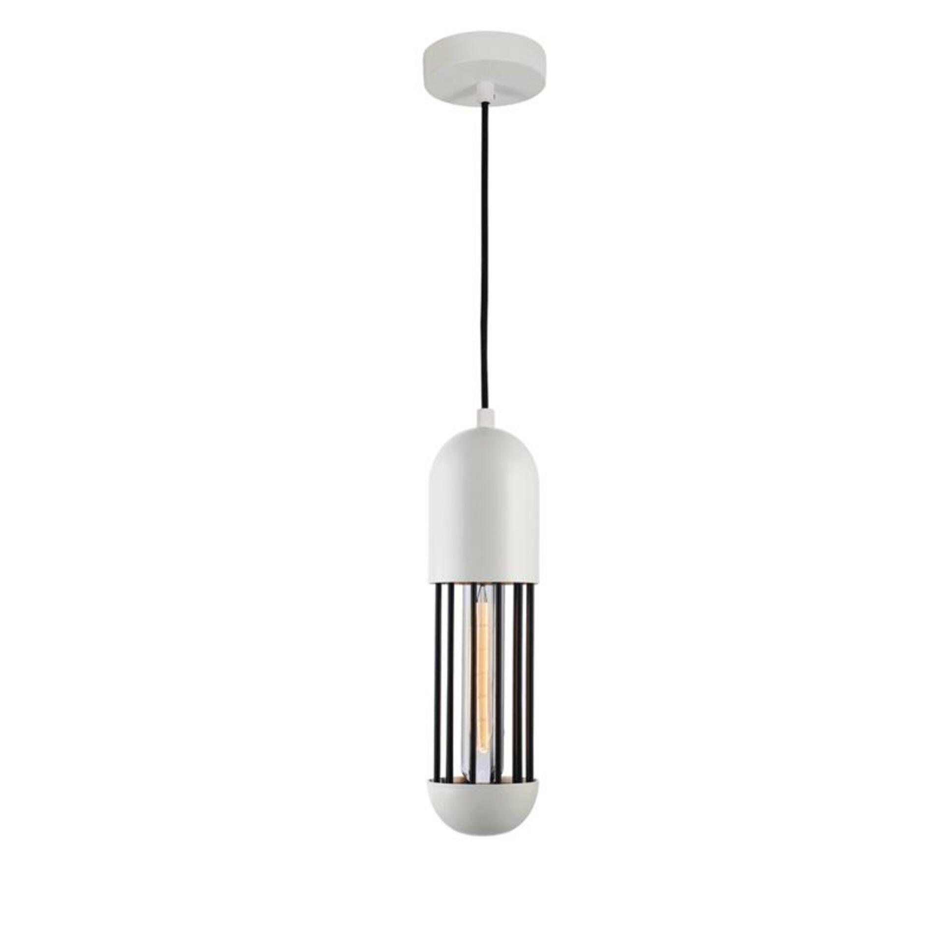 Levně ACA Lighting závěsné svítidlo 1XE27 bílý kov D10XH120CM LAB HM171P8WH