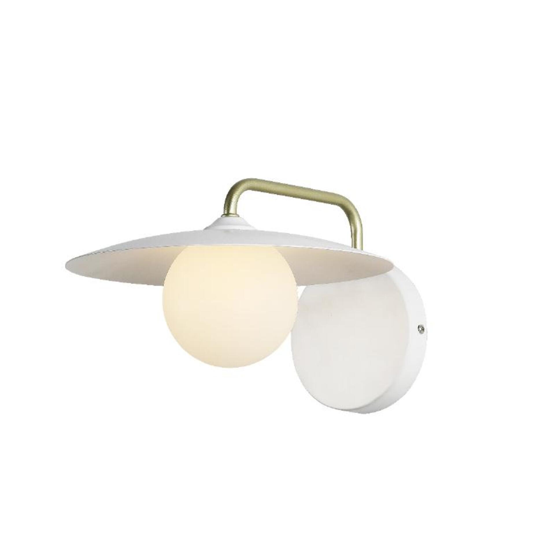 Levně ACA Lighting nástěnné svítidlo 1xG9 bílá základna a zlatá noha s akrylovým stínítkem HM235W1