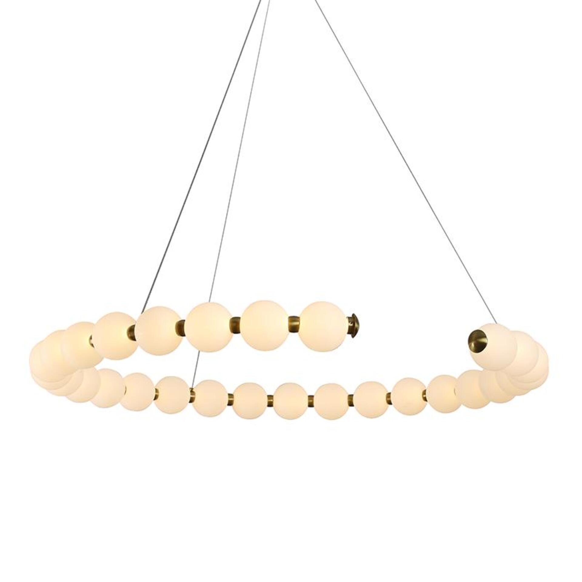 Levně ACA Lighting závěsné svítidlo LOLLY LED 40W 3000lm 3000K IP20 zlatý hliník + akryl HM236LEDP100