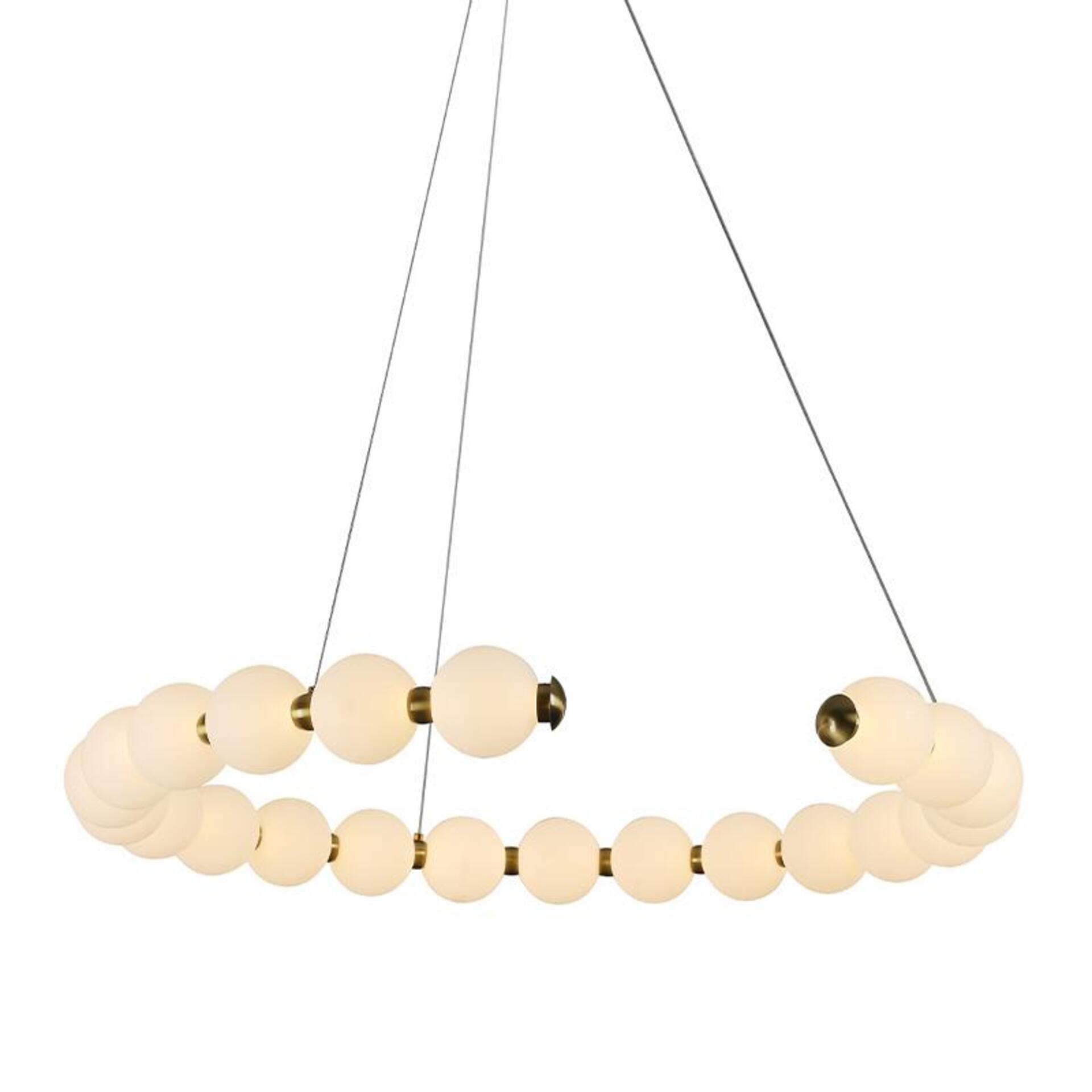 Levně ACA Lighting závěsné svítidlo LOLLY LED 30W 2200lm 3000K IP20 zlatý hliník + akryl HM236LEDP80
