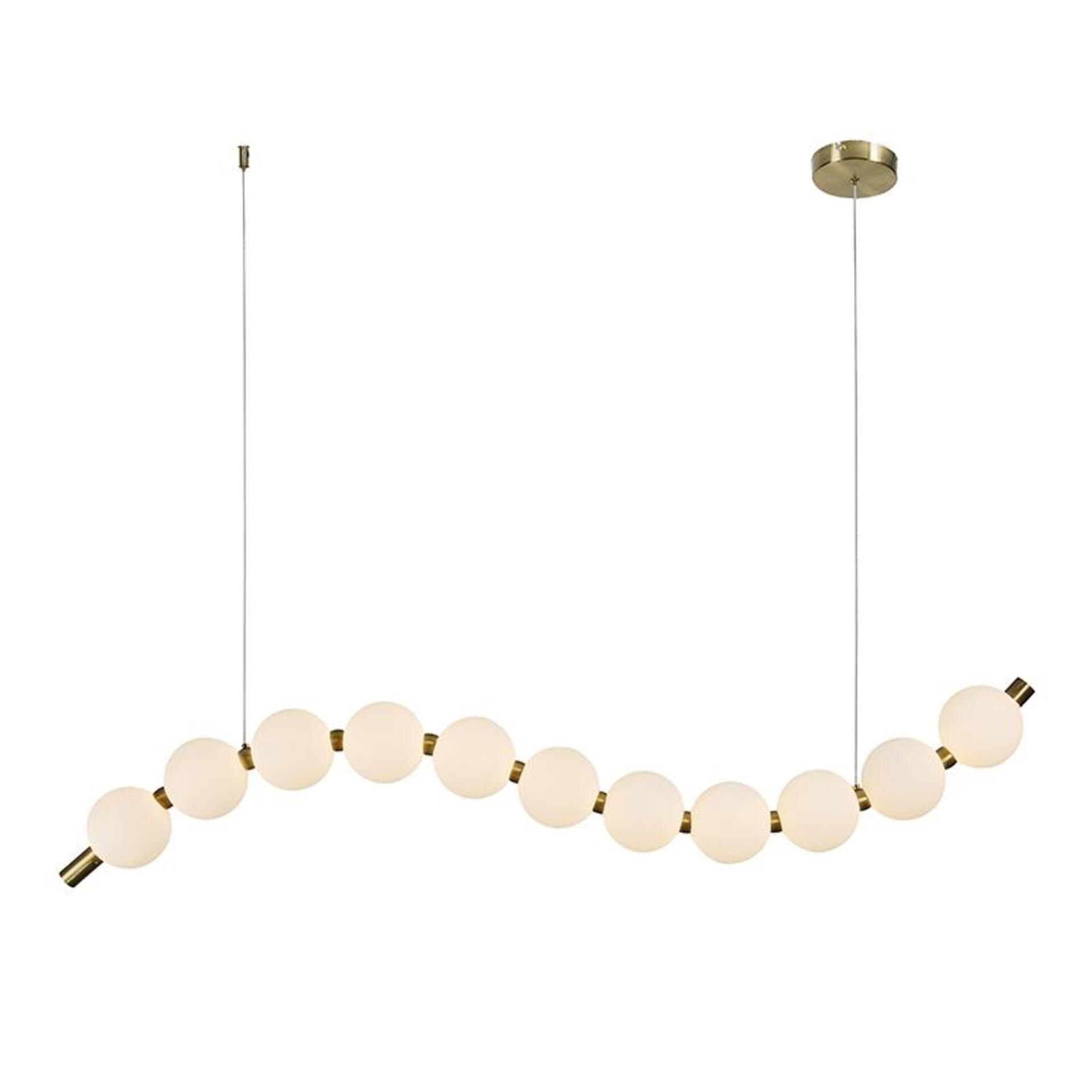Levně ACA Lighting závěsné svítidlo LOLLY LED 16W 1200lm 3000K IP20 zlatý hliník + akryl HM238LEDP11