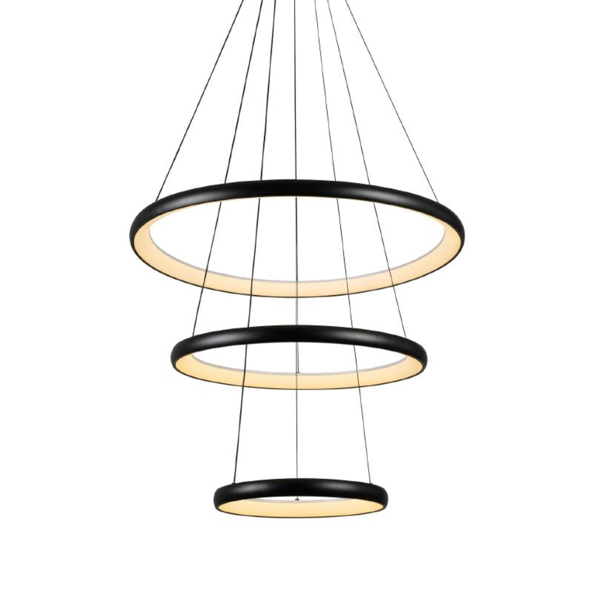 Levně ACA Lighting závěsné svítidlo HARMONY LED 60W 4800lm CCT IP20 černý kov + akryl HM23LEDP3BKCCT